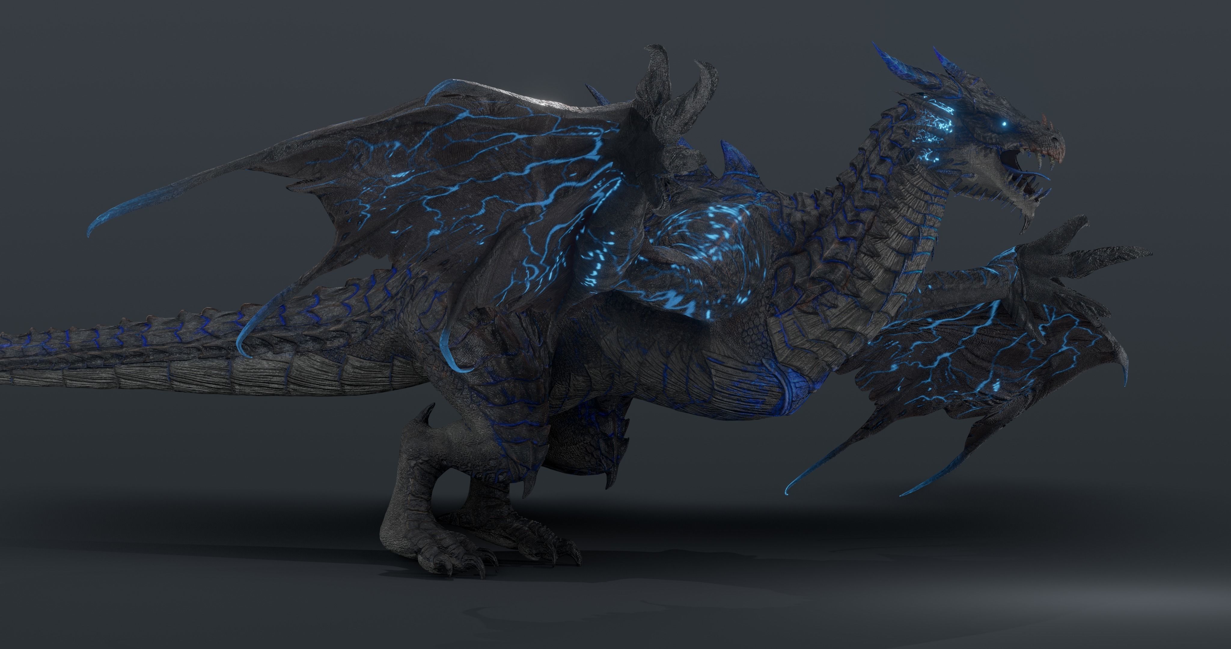 Thunderstorm dragon evo 2 - Rigged Low-poly 3D model_5