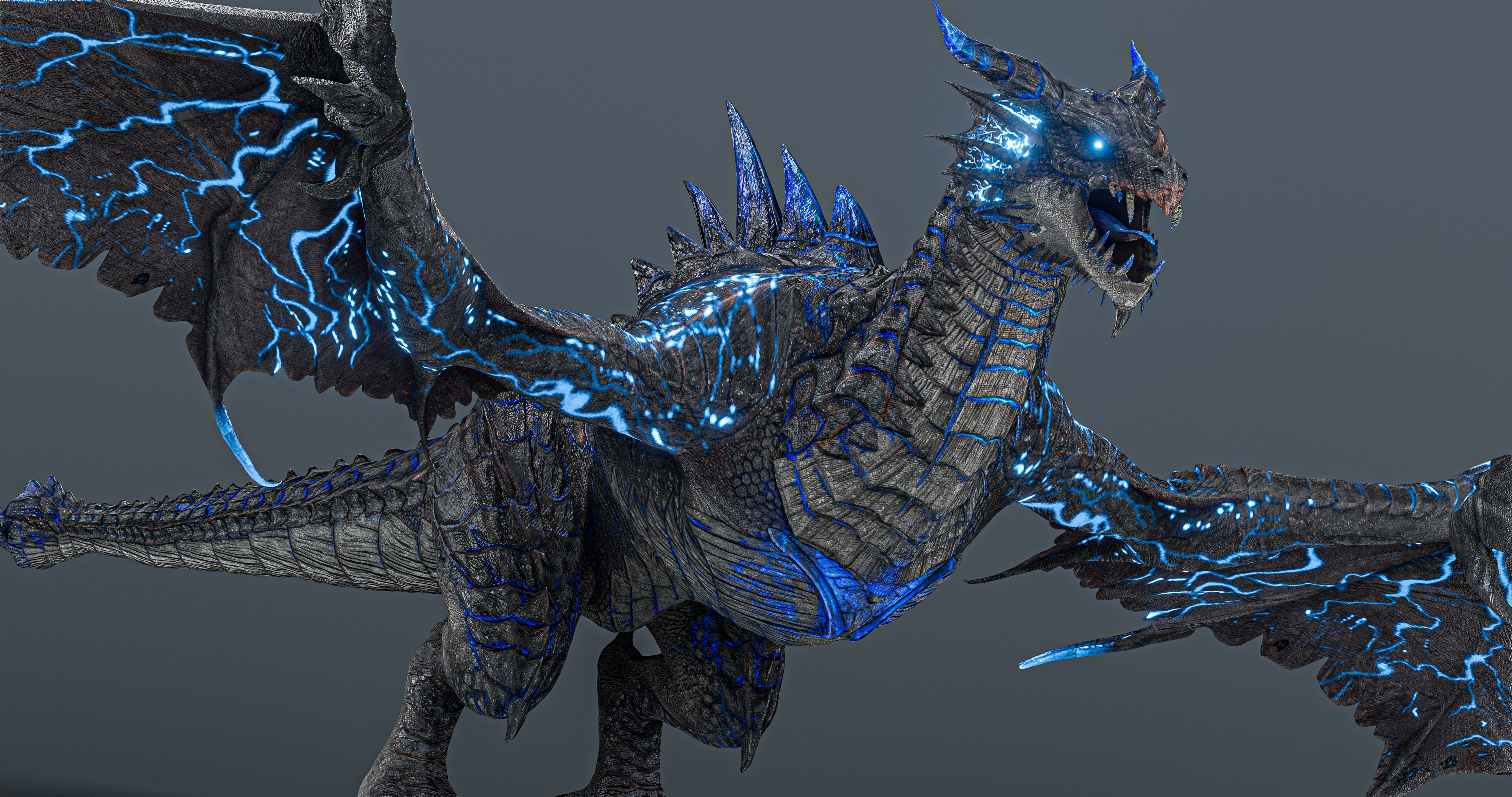 Thunderstorm dragon evo 2 - Rigged Low-poly 3D model_30