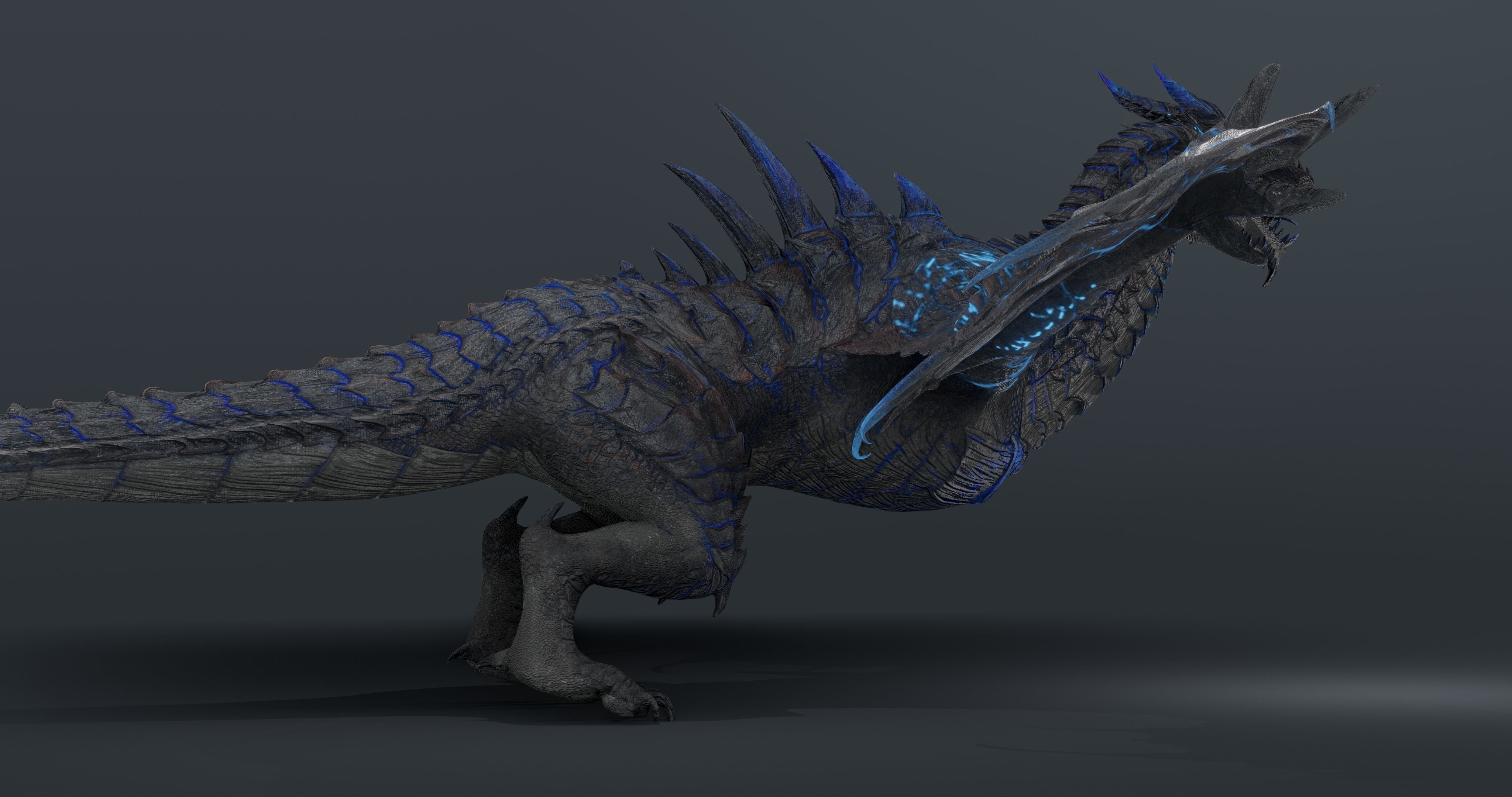 Thunderstorm dragon evo 2 - Rigged Low-poly 3D model_7