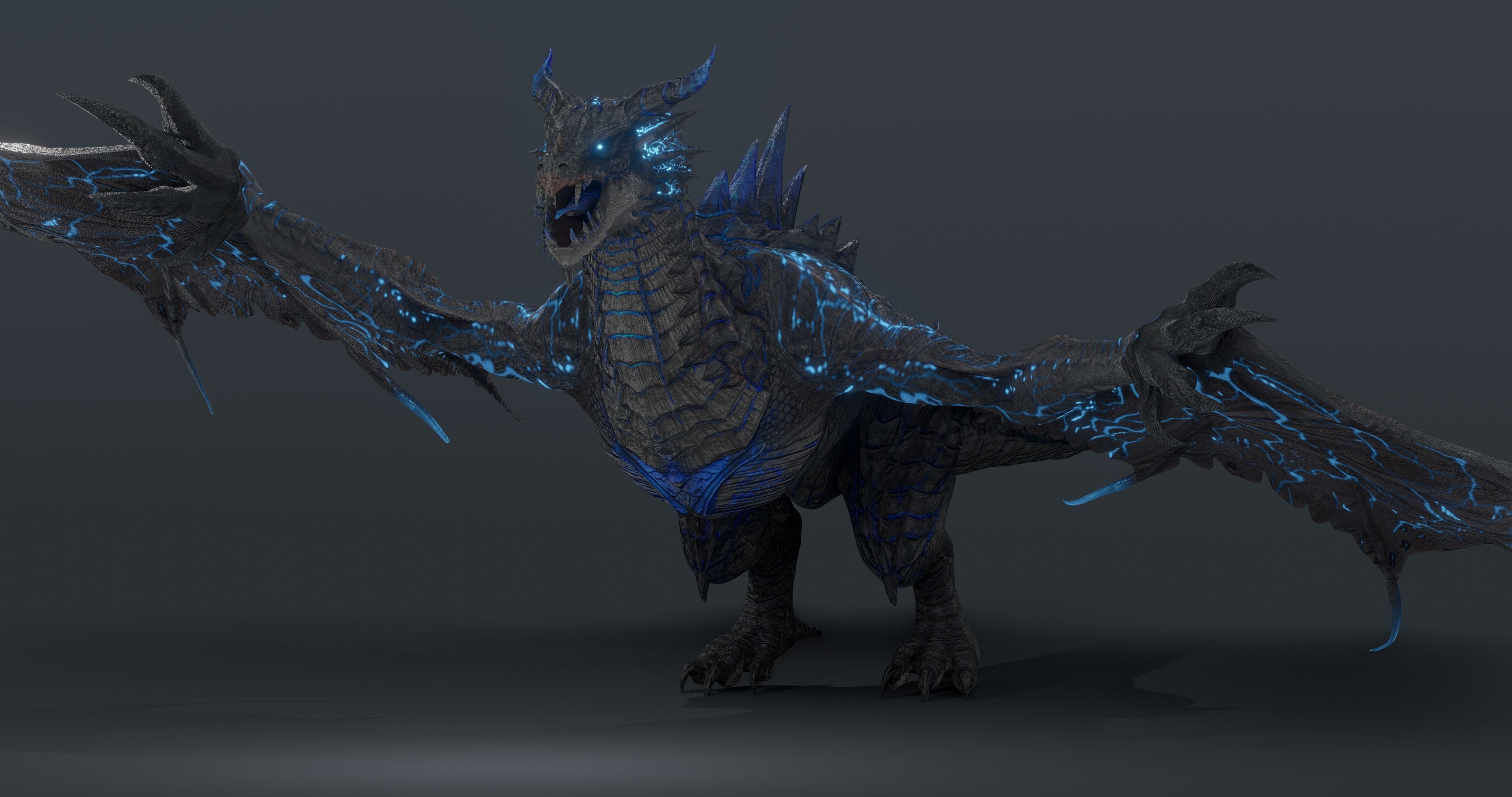 Thunderstorm dragon evo 2 - Rigged Low-poly 3D model_14