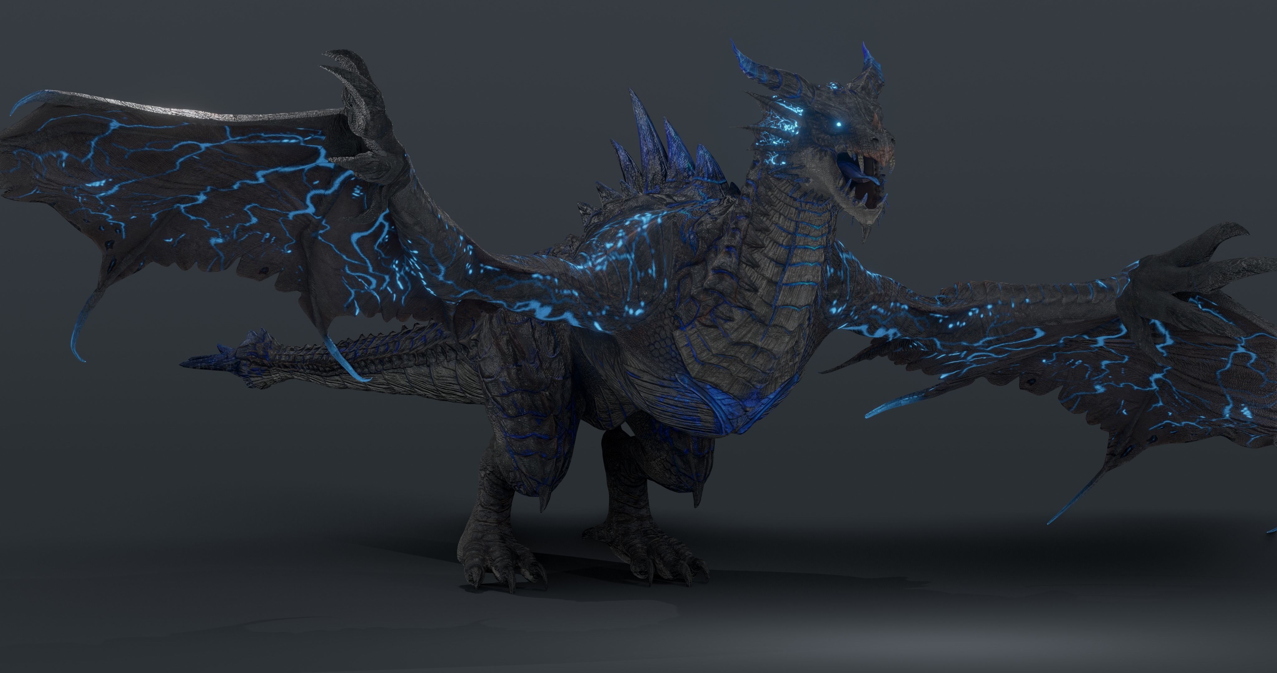 Thunderstorm dragon evo 2 - Rigged Low-poly 3D model_16