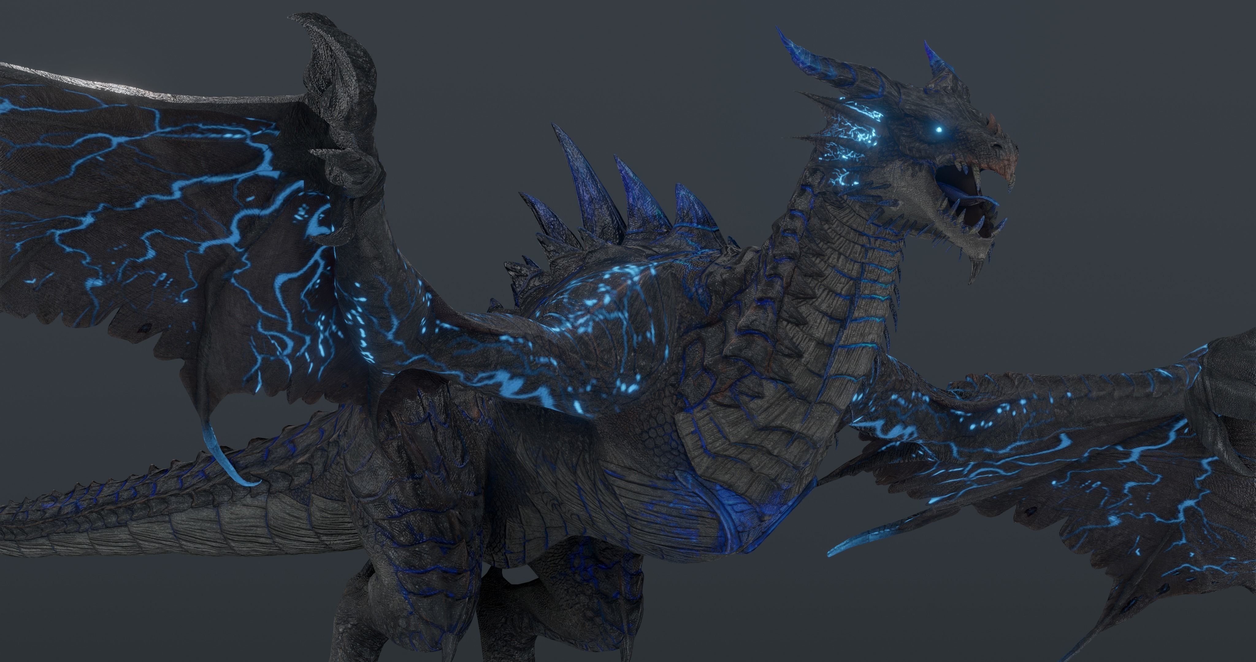 Thunderstorm dragon evo 2 - Rigged Low-poly 3D model_29