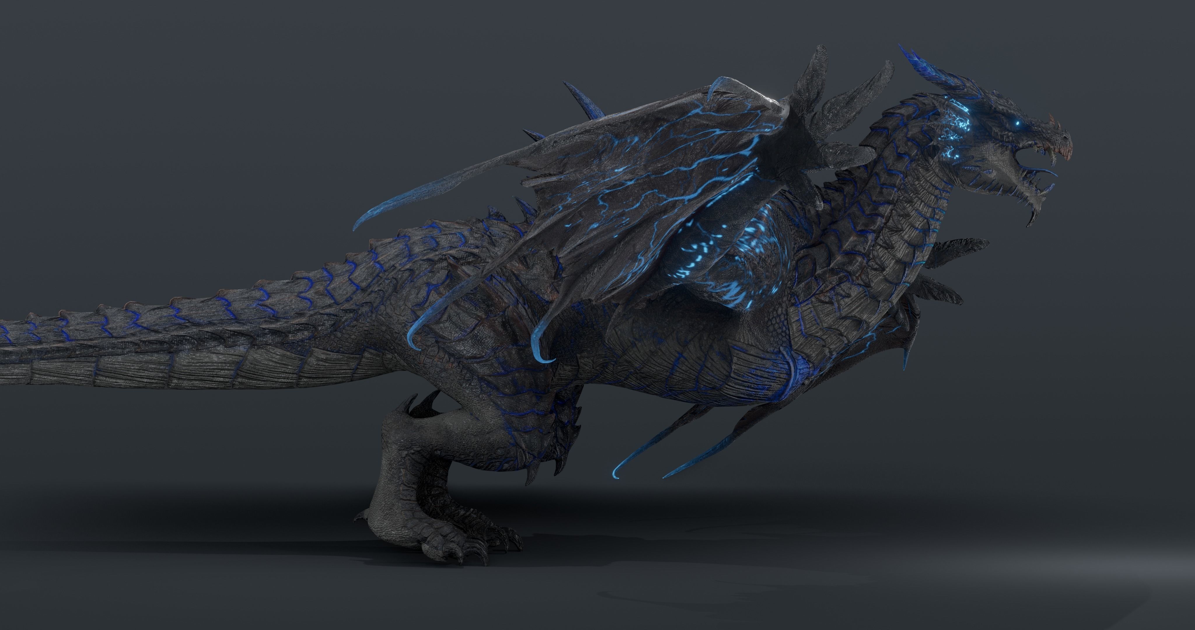Thunderstorm dragon evo 2 - Rigged Low-poly 3D model_6
