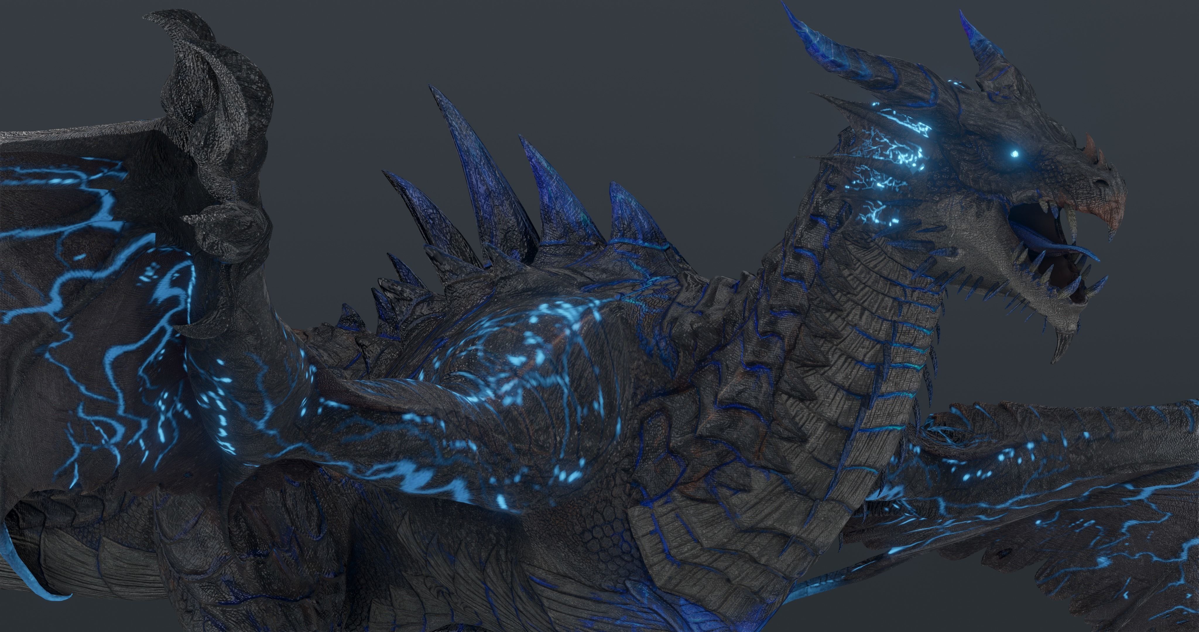 Thunderstorm dragon evo 2 - Rigged Low-poly 3D model_19