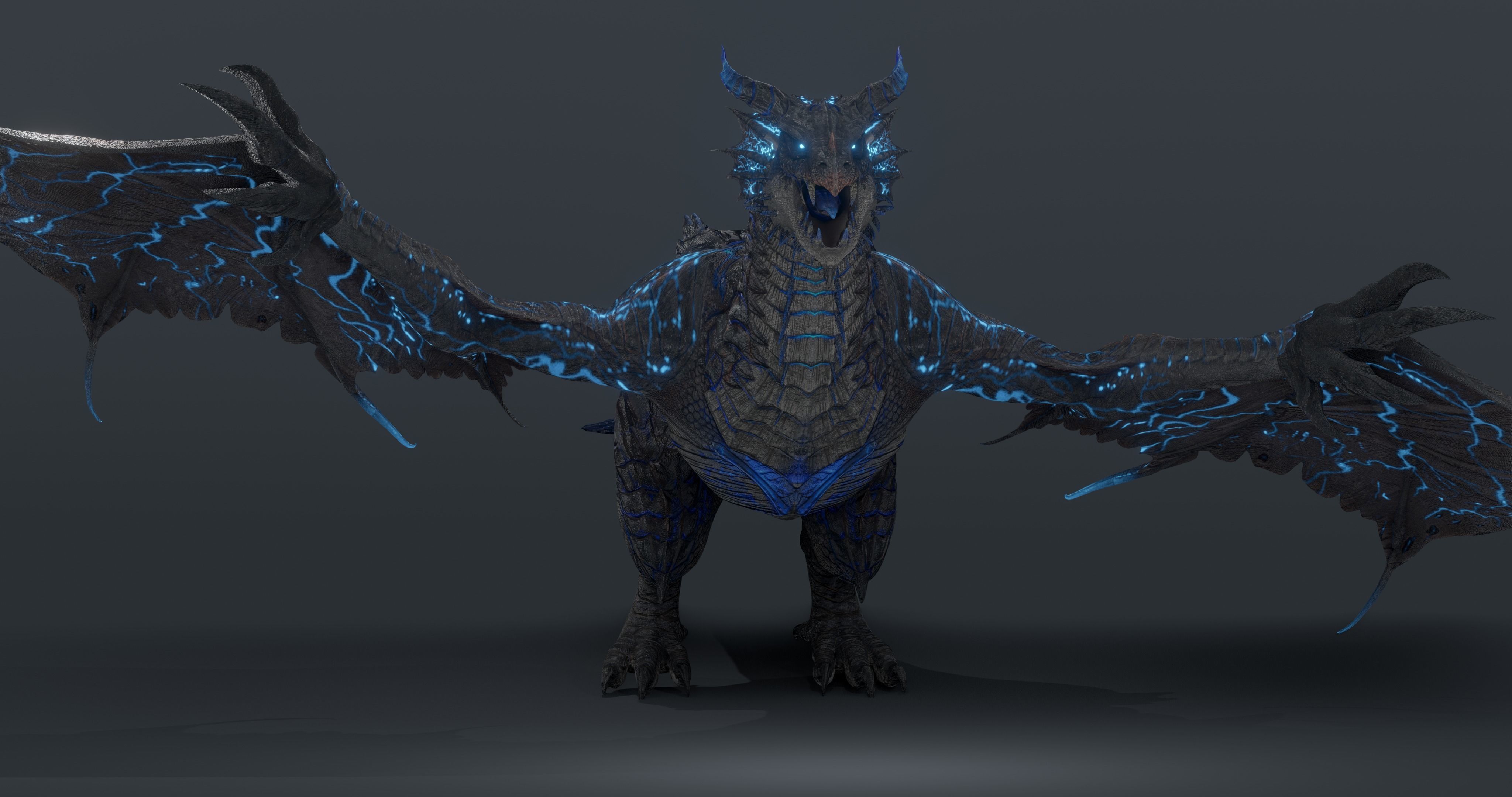 Thunderstorm dragon evo 2 - Rigged Low-poly 3D model_15