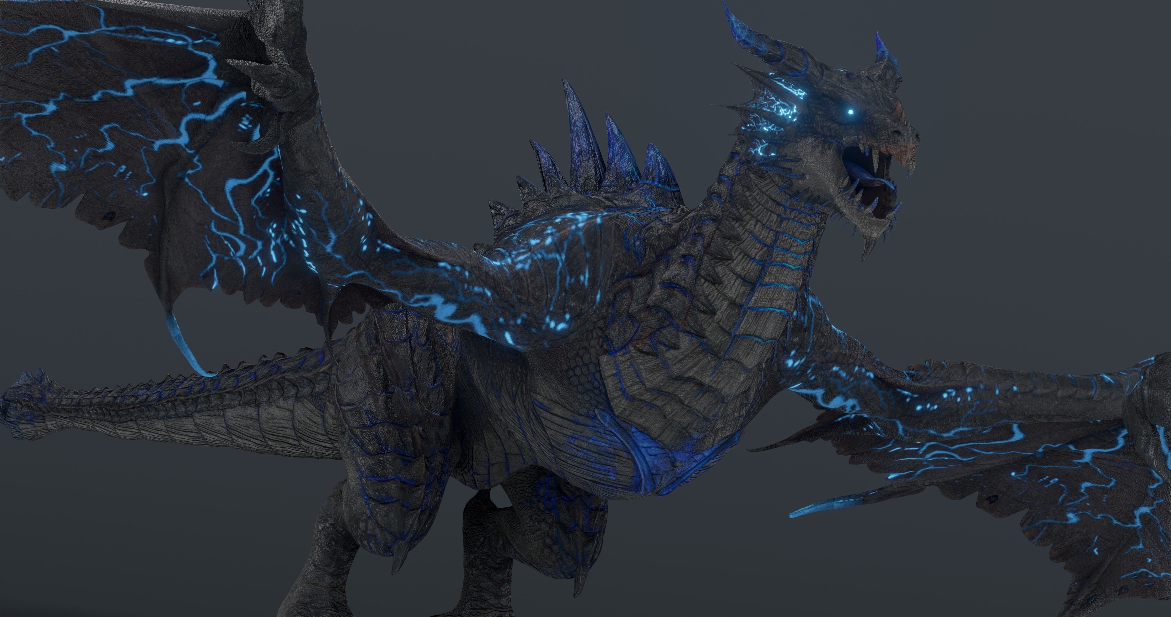 Thunderstorm dragon evo 2 - Rigged Low-poly 3D model_31