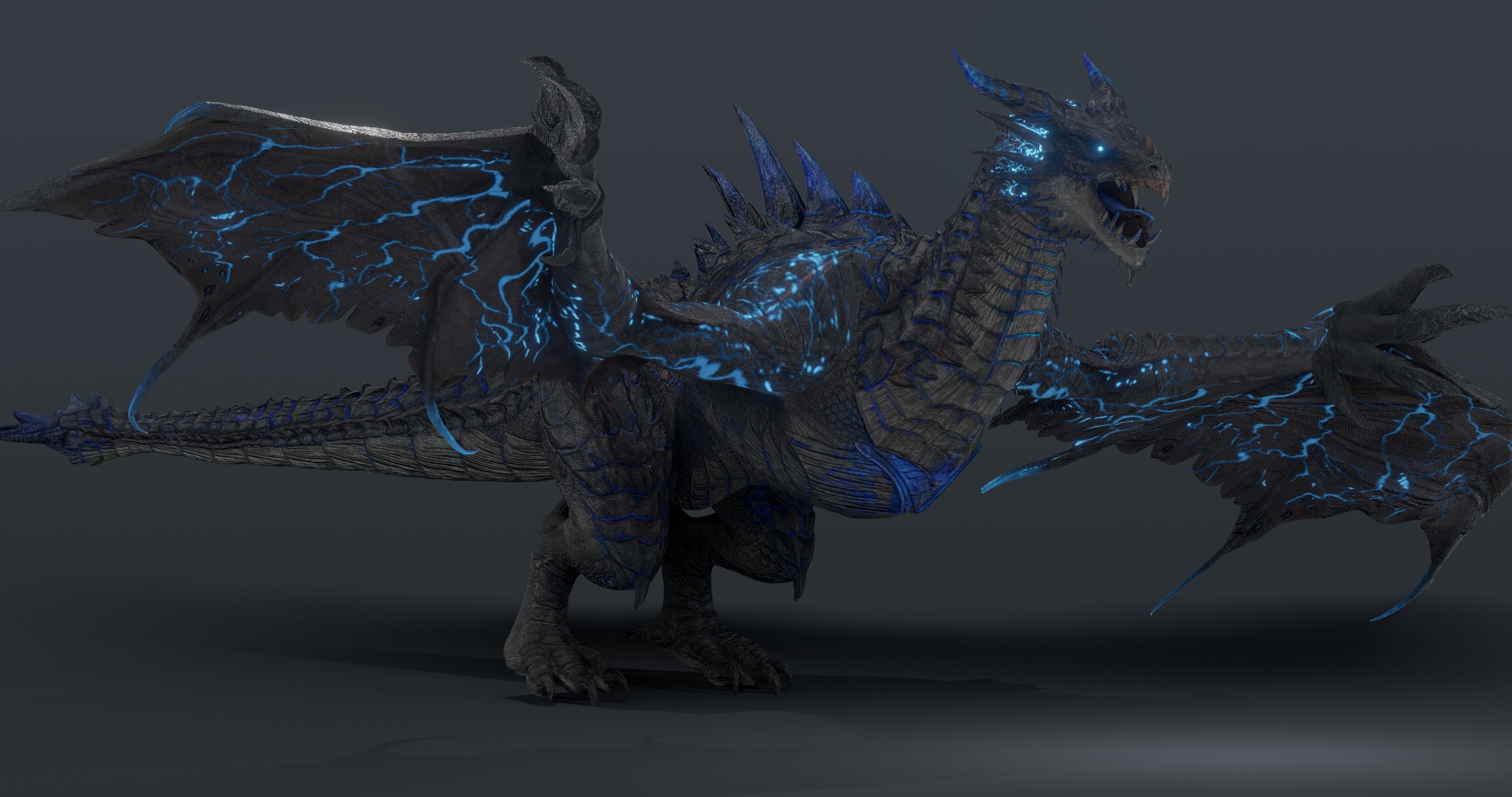 Thunderstorm dragon evo 2 - Rigged Low-poly 3D model_17