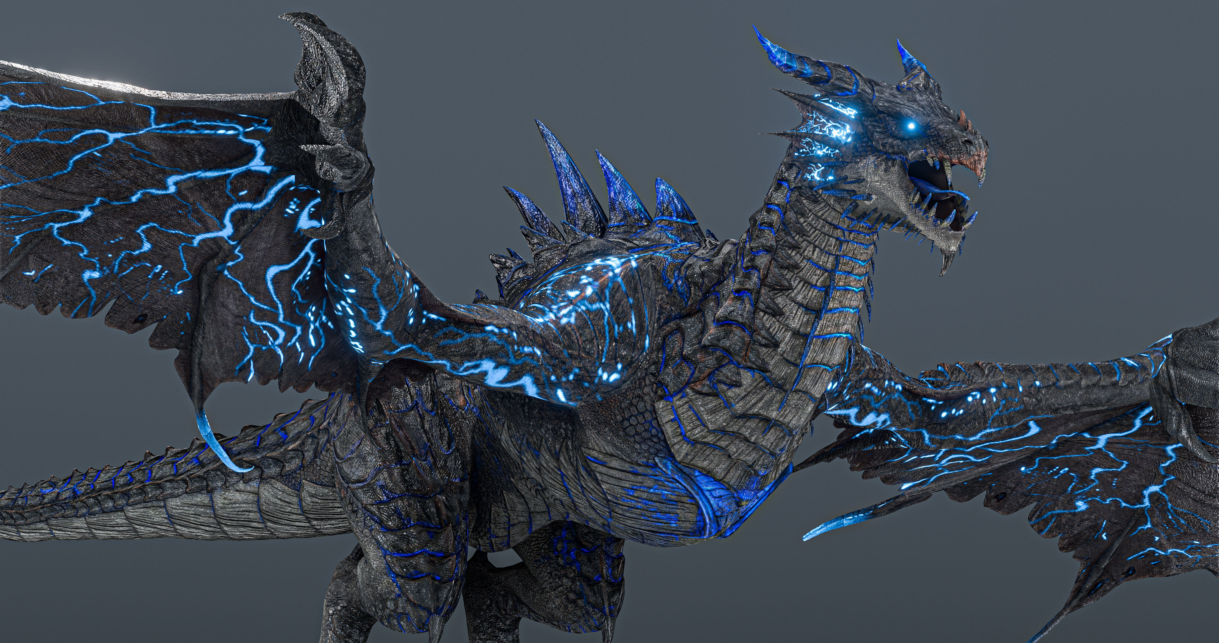 Thunderstorm dragon evo 2 - Rigged Low-poly 3D model_1
