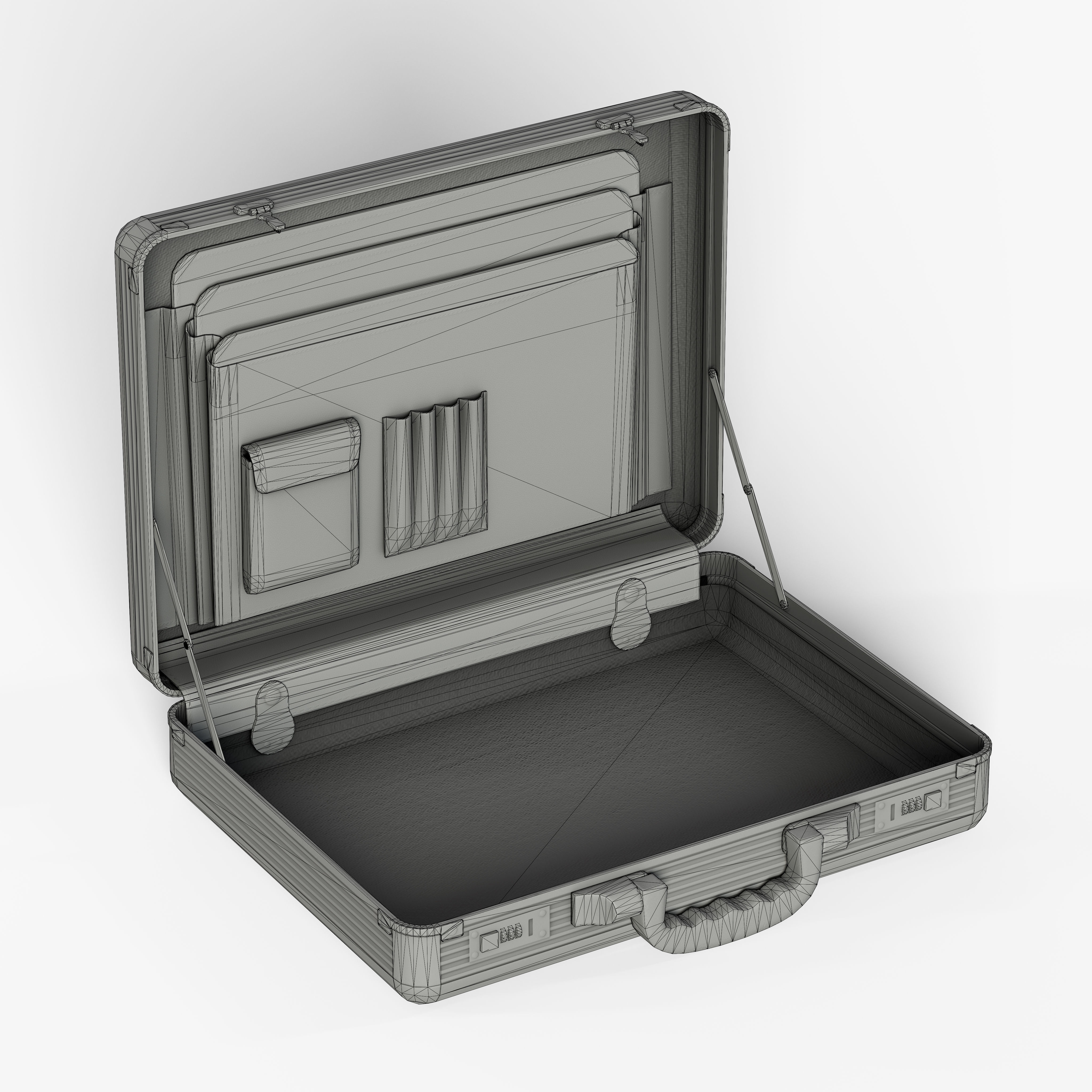 Briefcase Low-poly 3D model_15