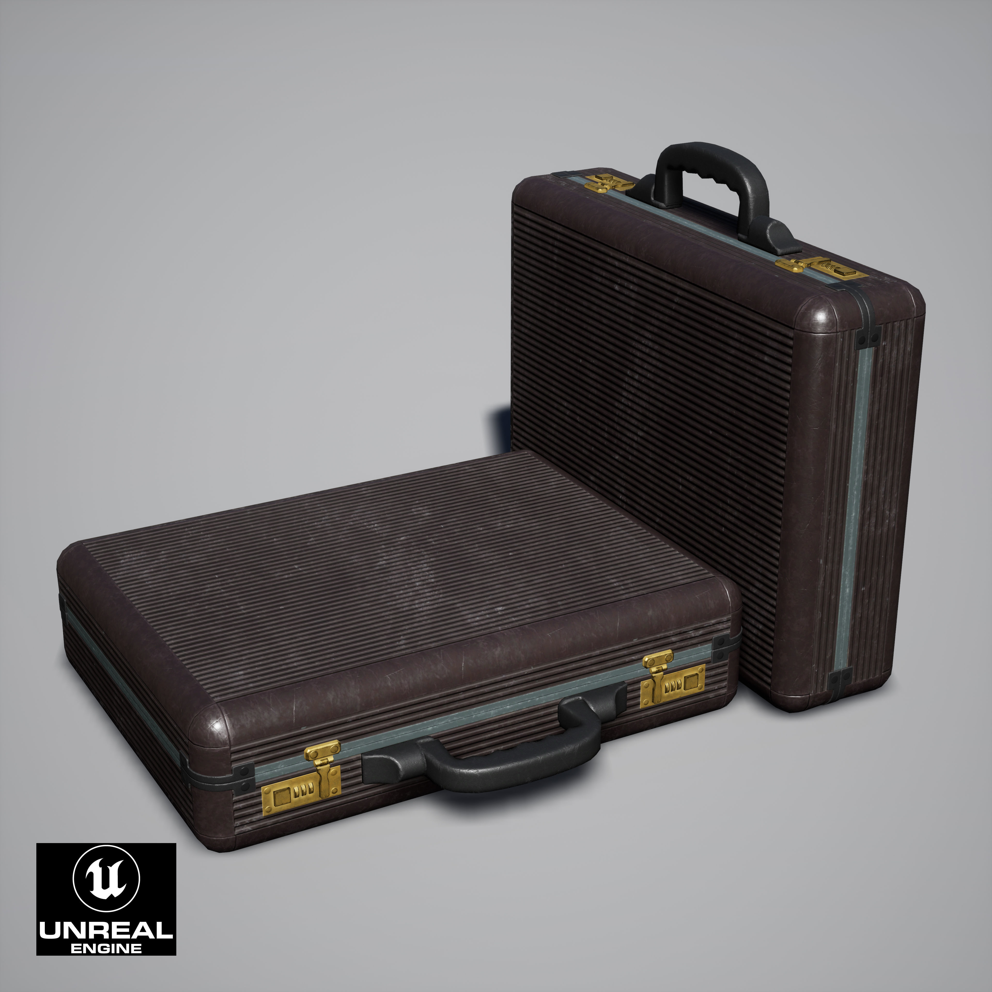 Briefcase Low-poly 3D model_19