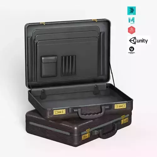 Briefcase Low-poly 3D model