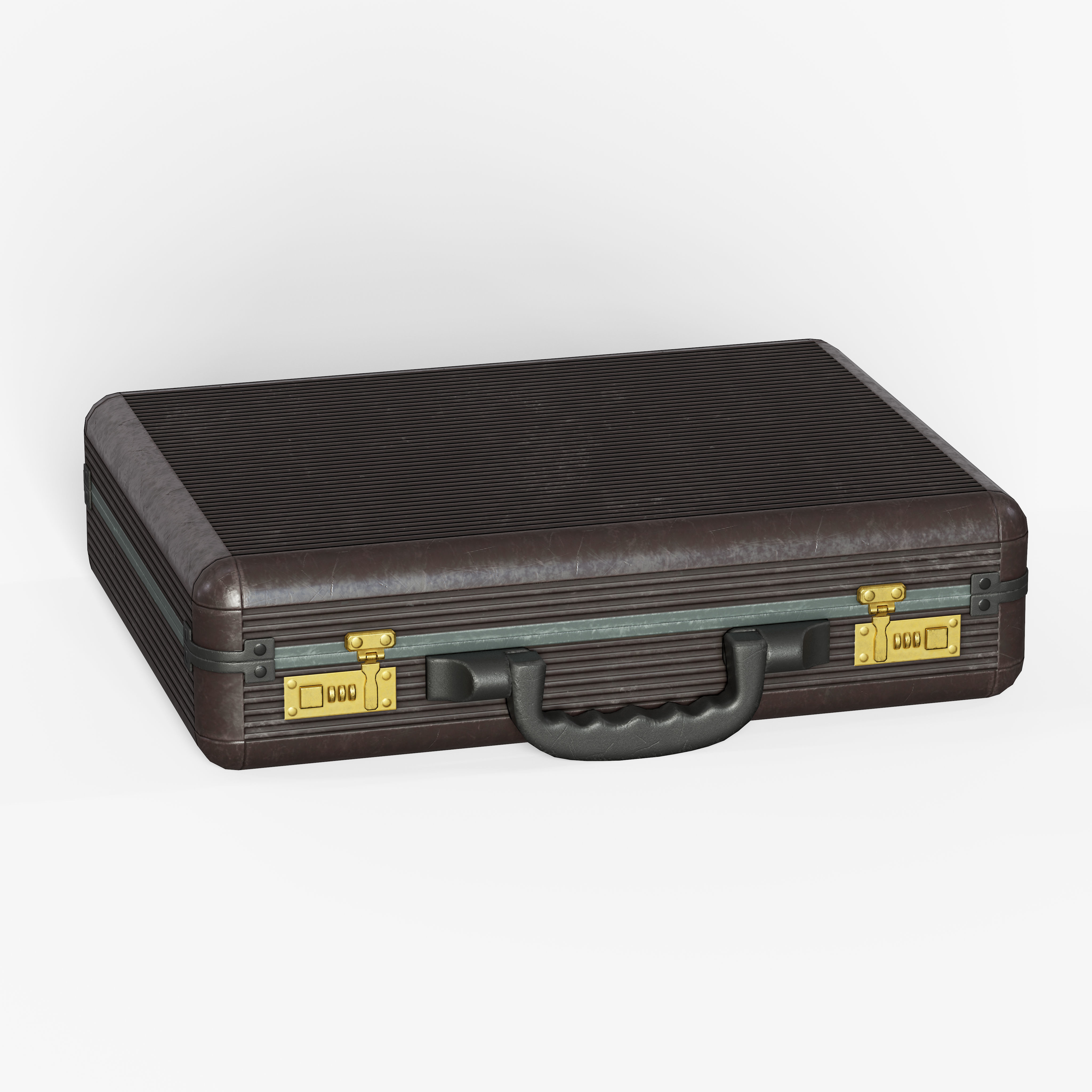 Briefcase Low-poly 3D model_8