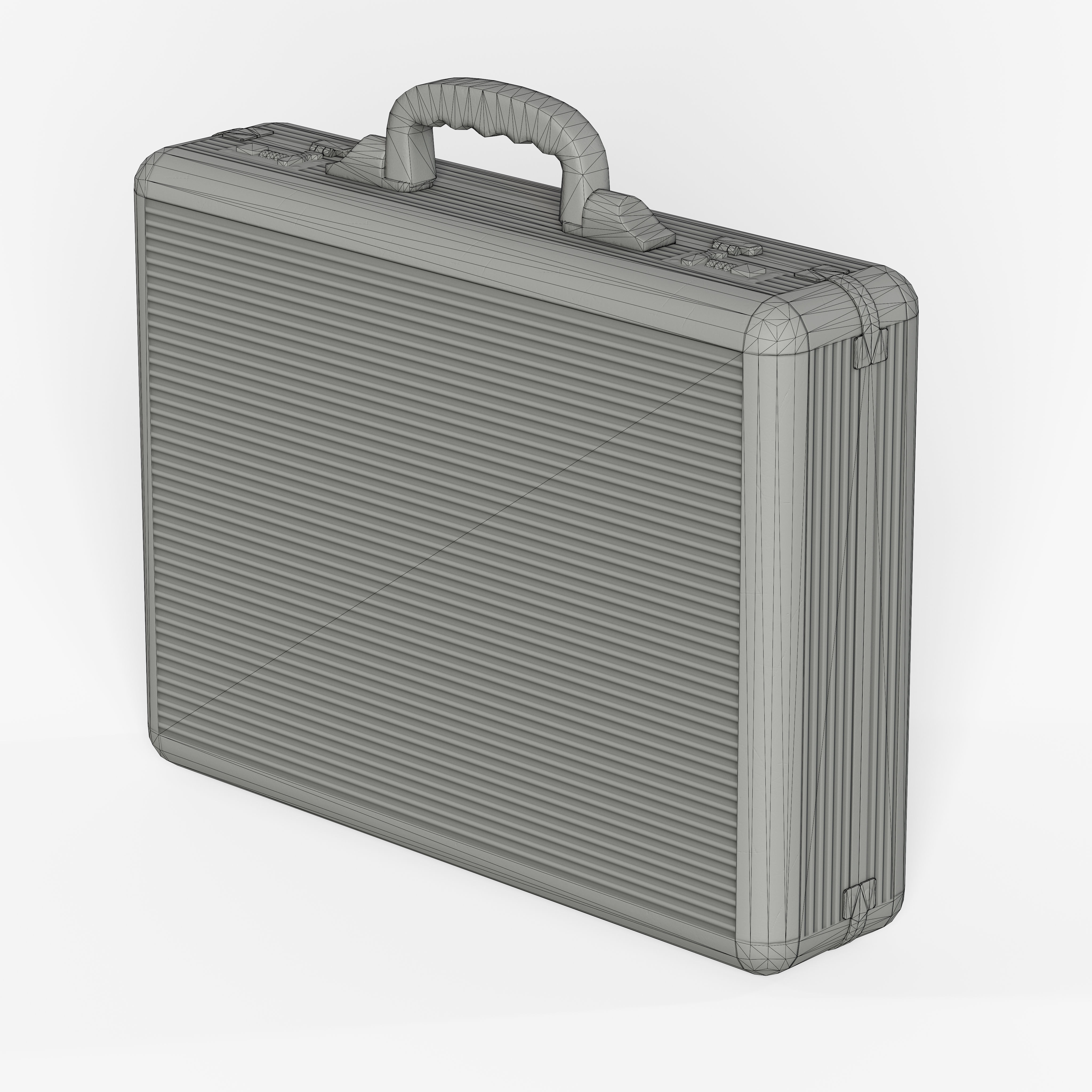 Briefcase Low-poly 3D model_14
