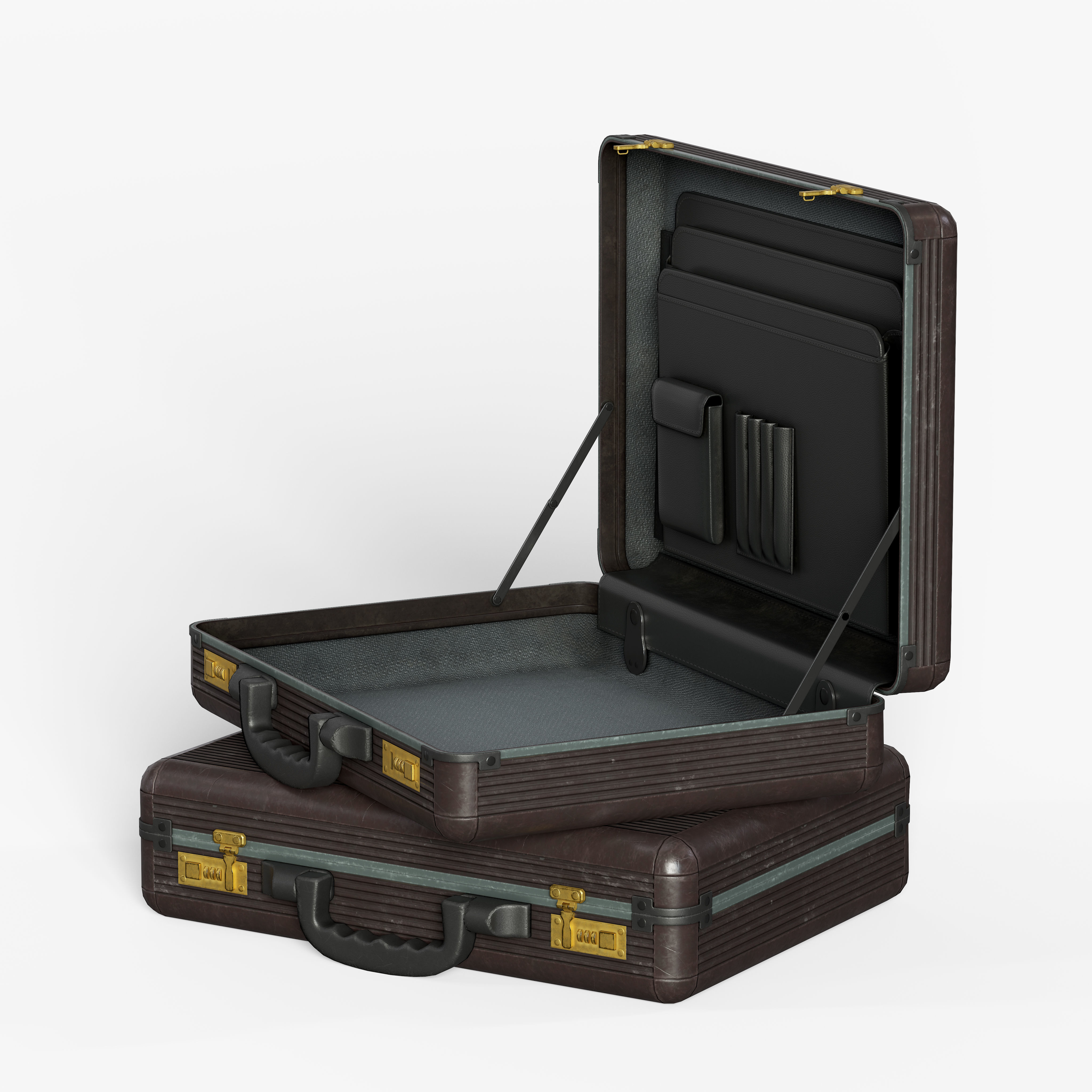 Briefcase Low-poly 3D model_3