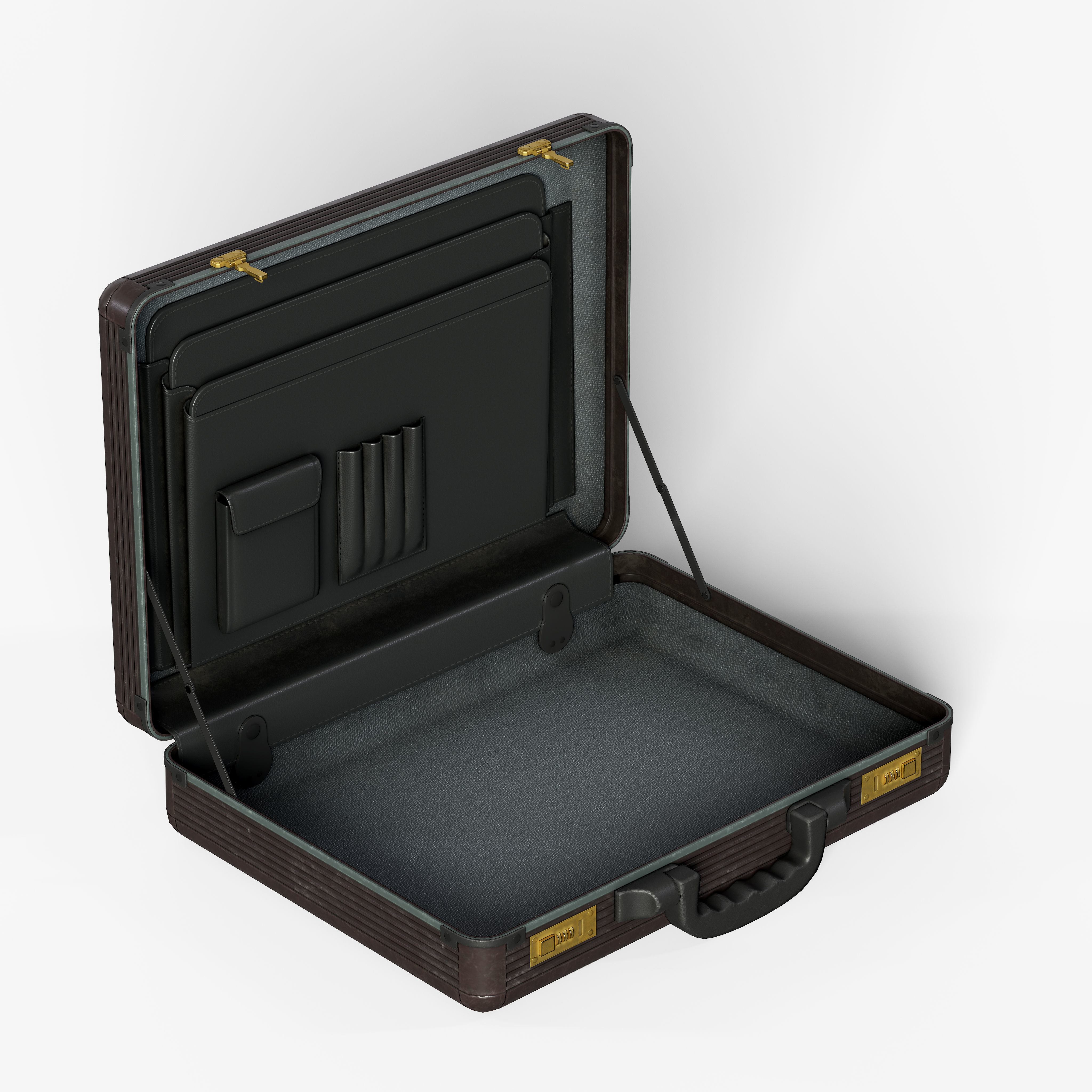 Briefcase Low-poly 3D model_7