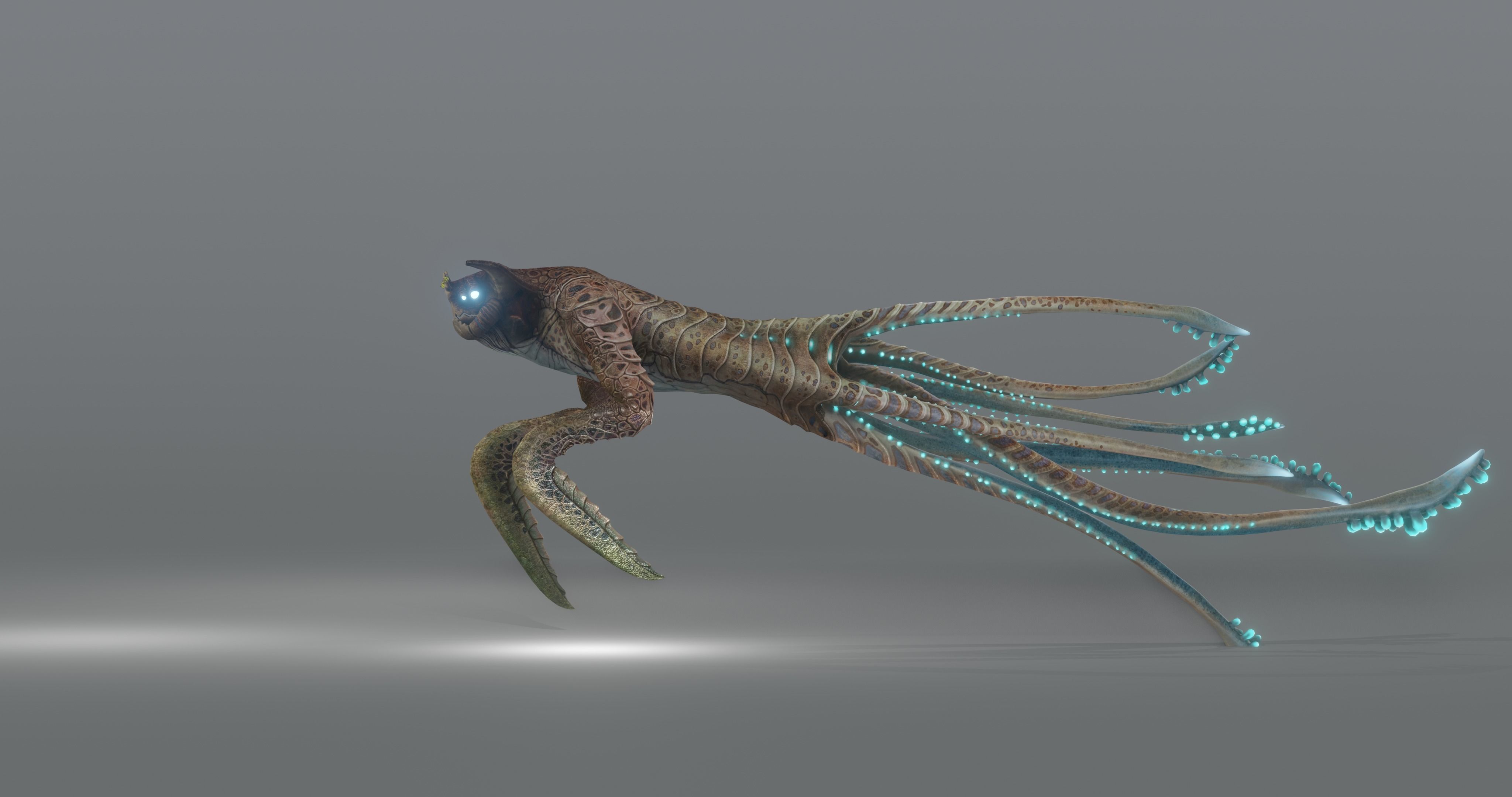 Squidking Monster - rigged Low-poly 3D model_9