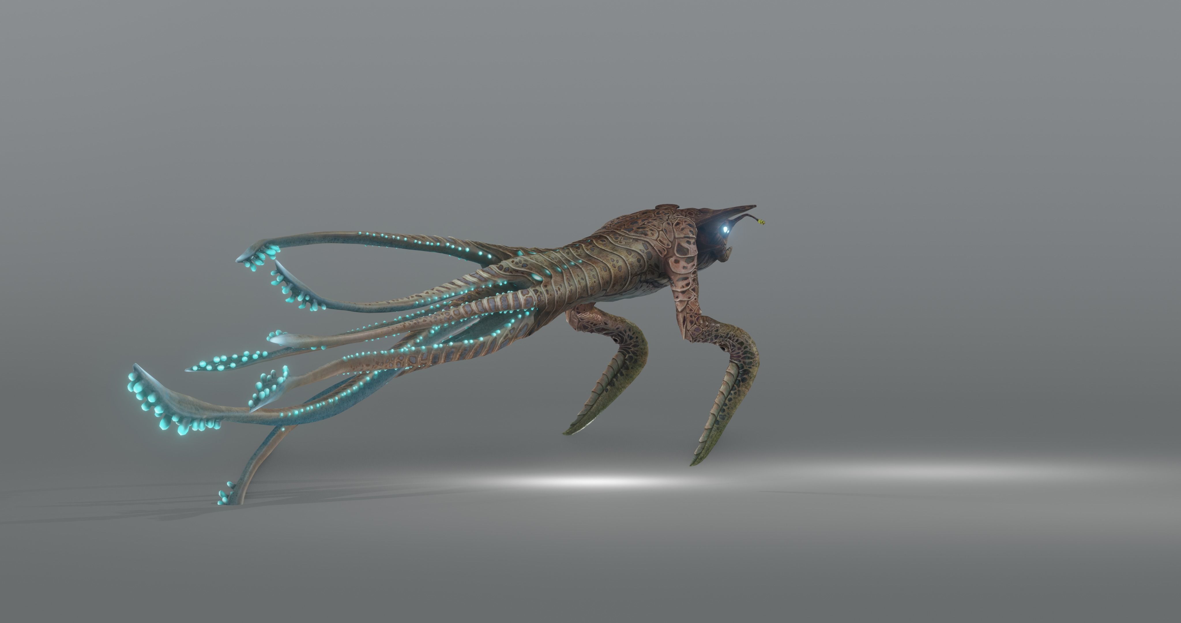 Squidking Monster - rigged Low-poly 3D model_5