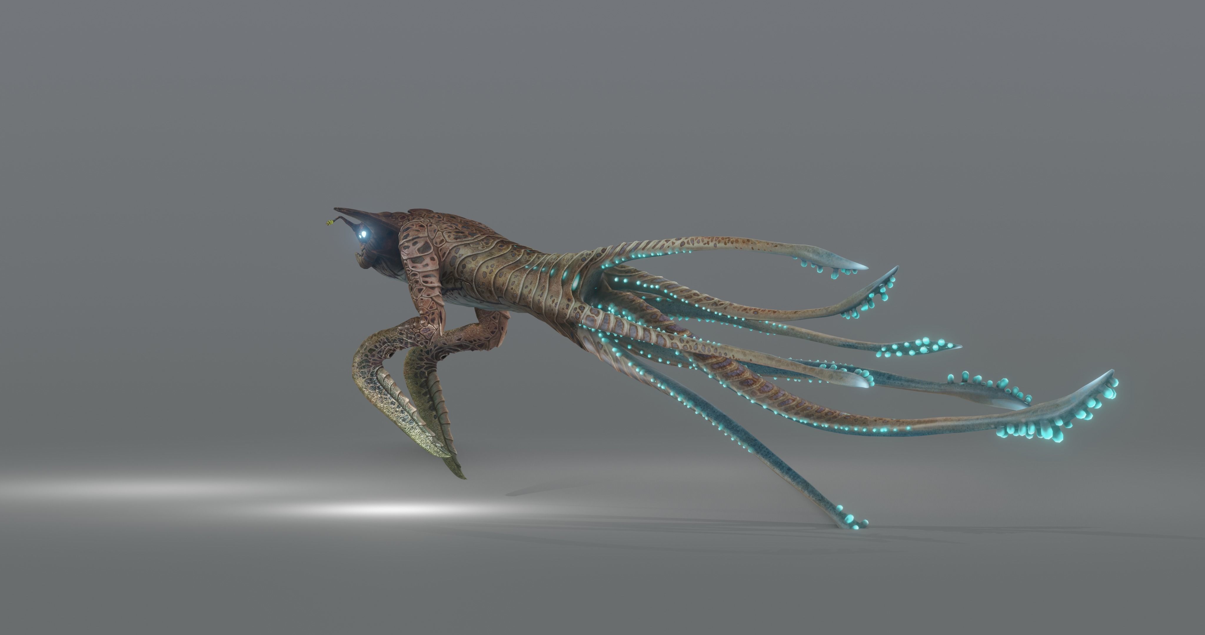 Squidking Monster - rigged Low-poly 3D model_8