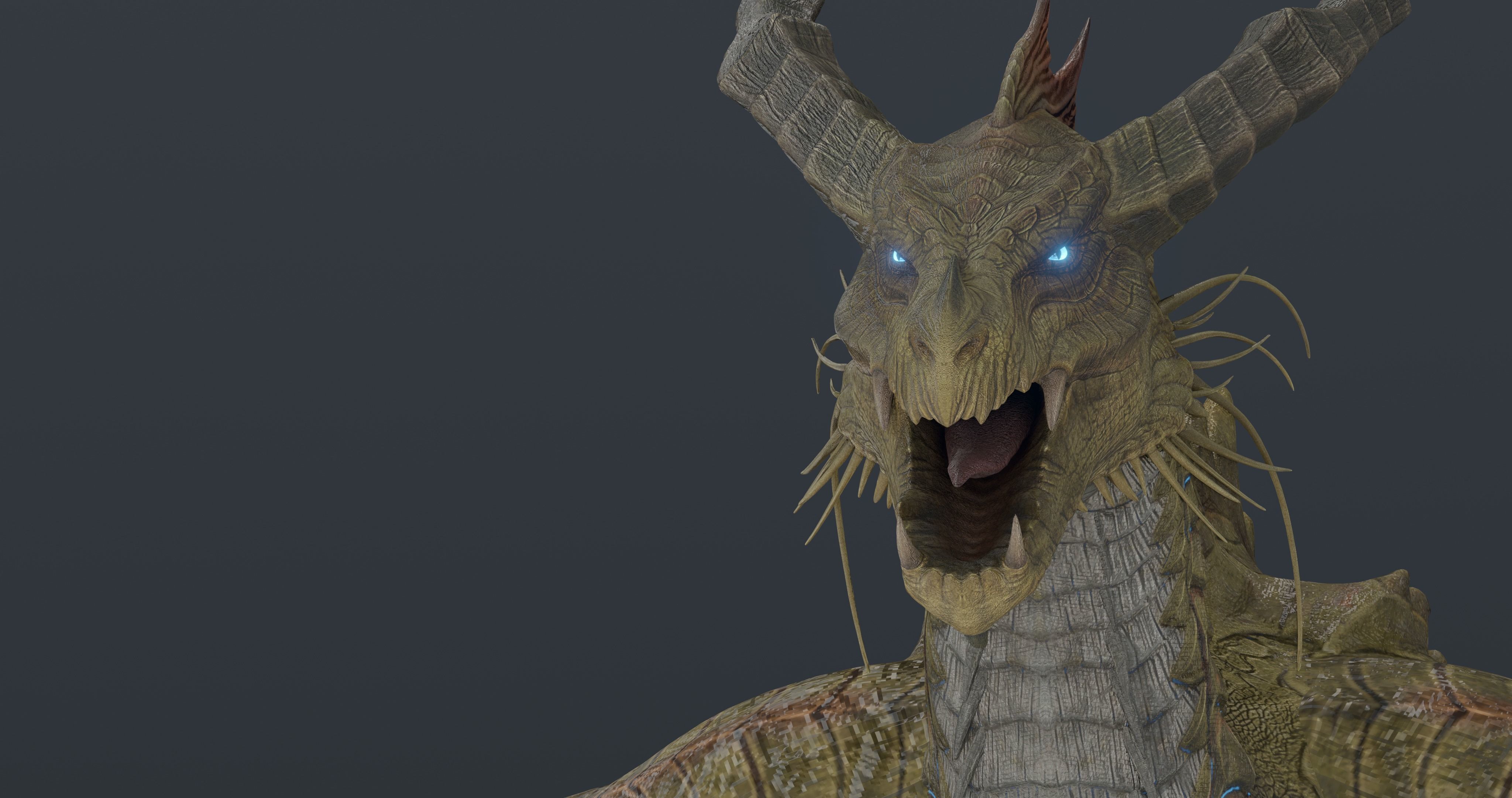 Nordic Legendary Dragon -rigged Low-poly 3D model_28