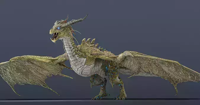 Nordic Legendary Dragon -rigged