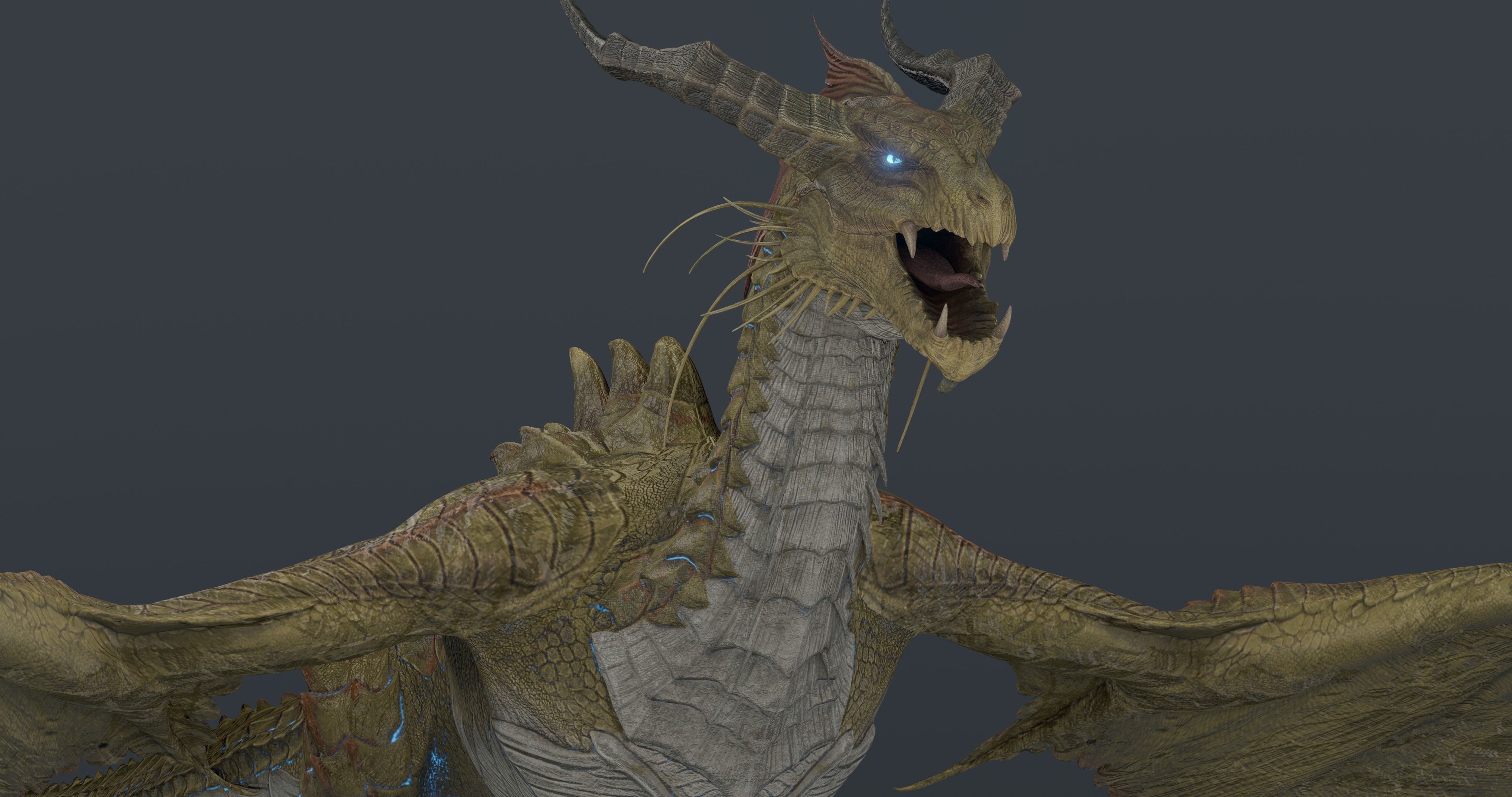 Nordic Legendary Dragon -rigged Low-poly 3D model_22