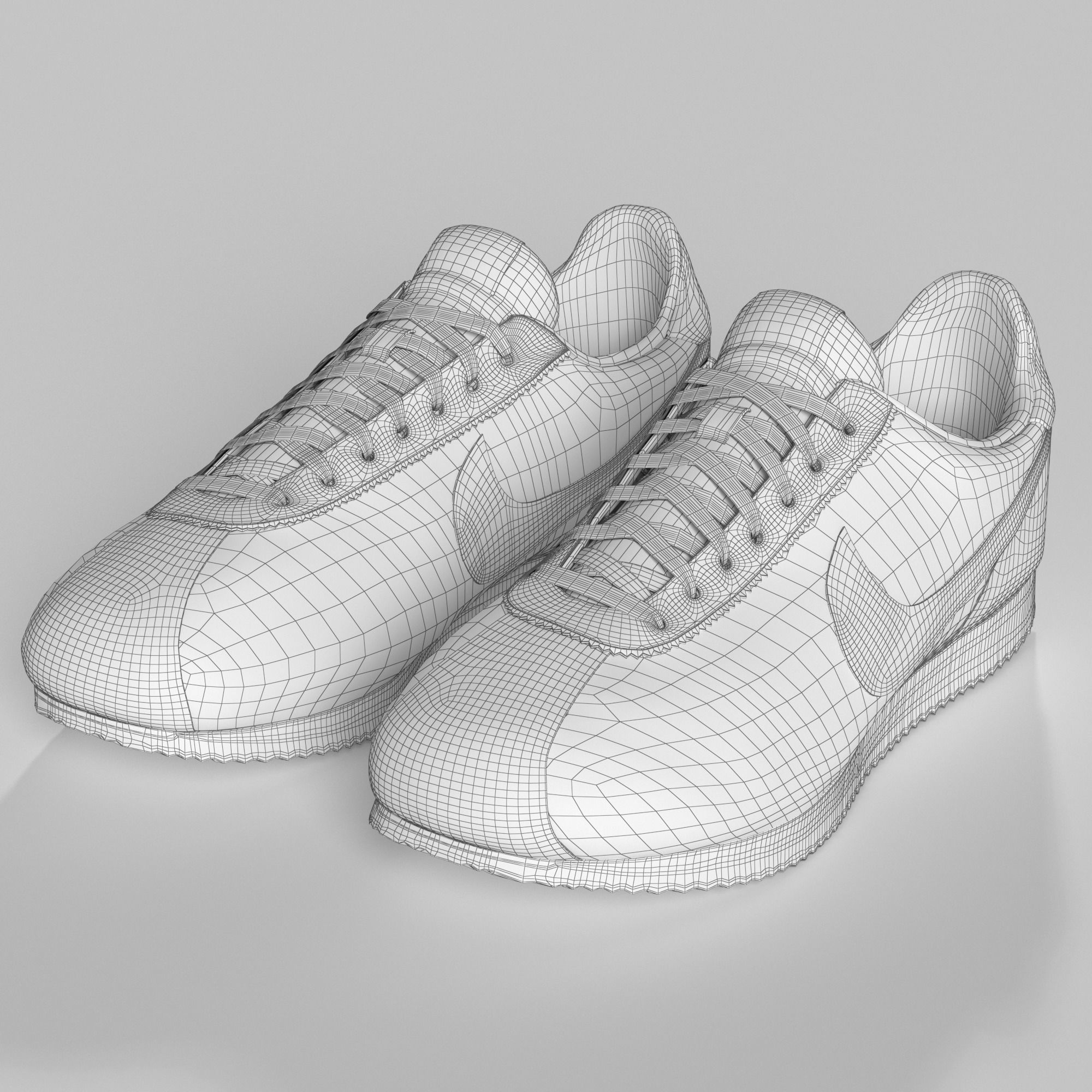 Nike Cortez 3D model_3