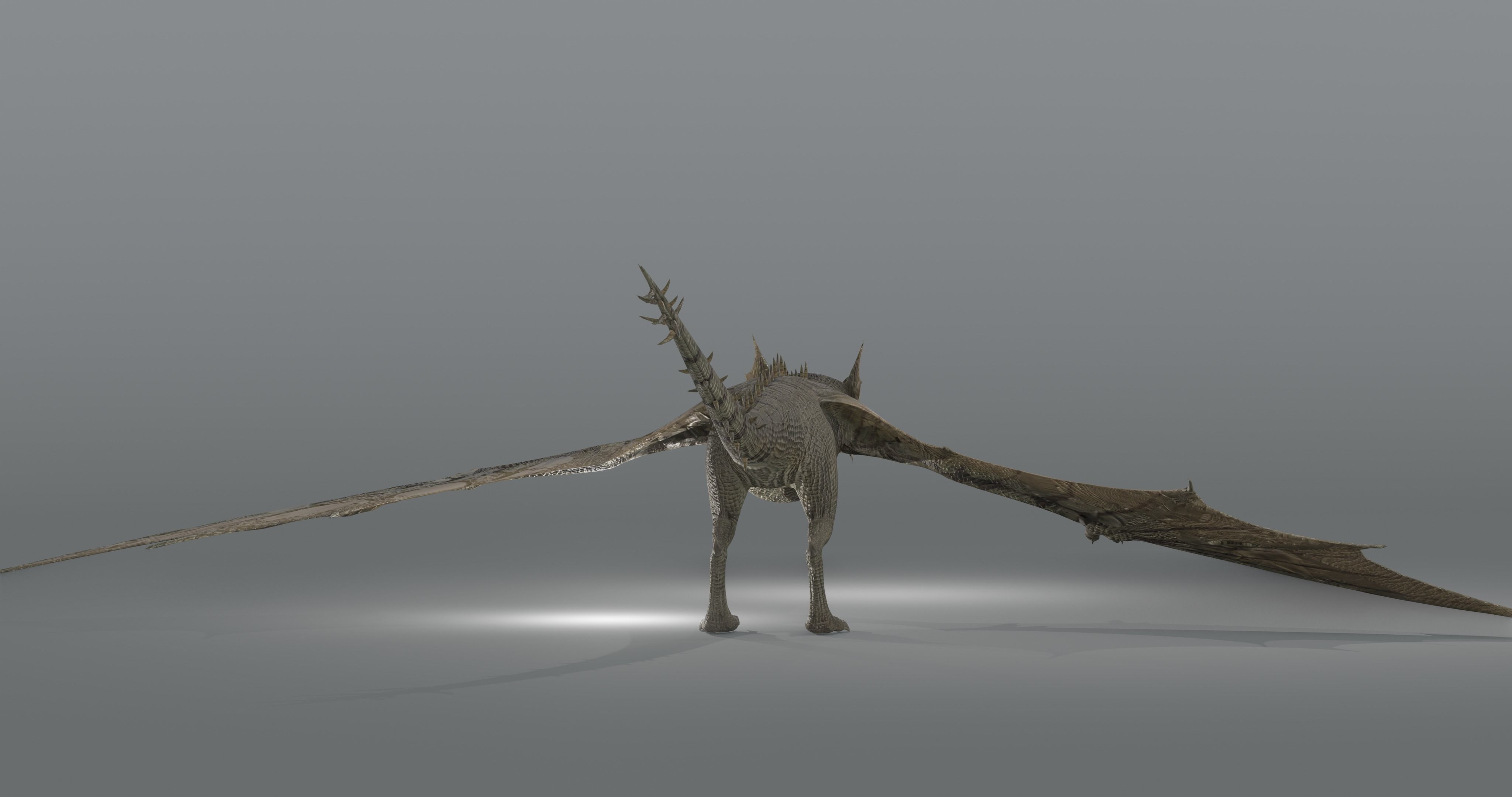 The Wyvern CAYMAN - rigged Low-poly 3D model_6