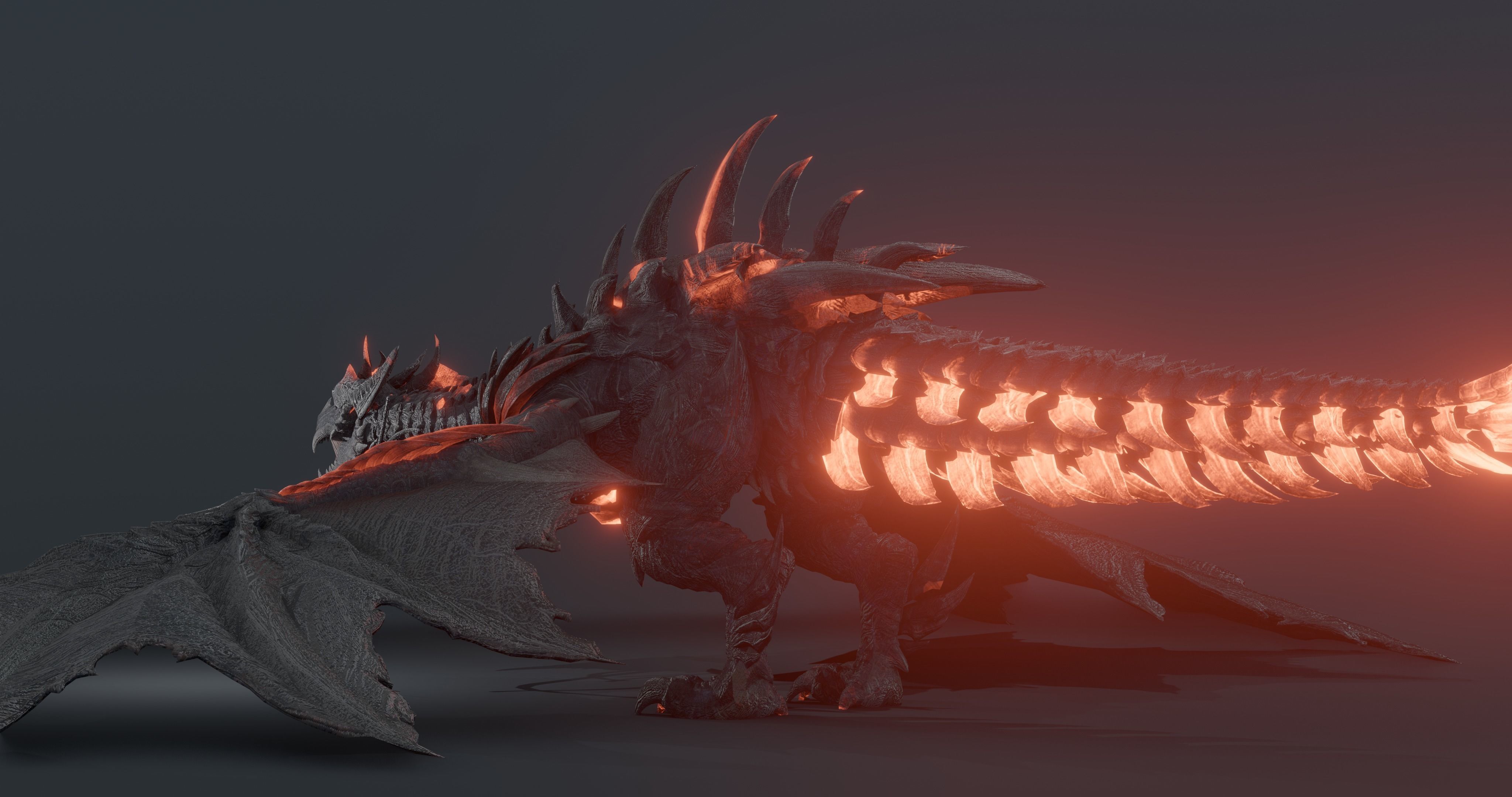 Firestorm Dragon evo gen 2 - rigged Low-poly 3D model_13