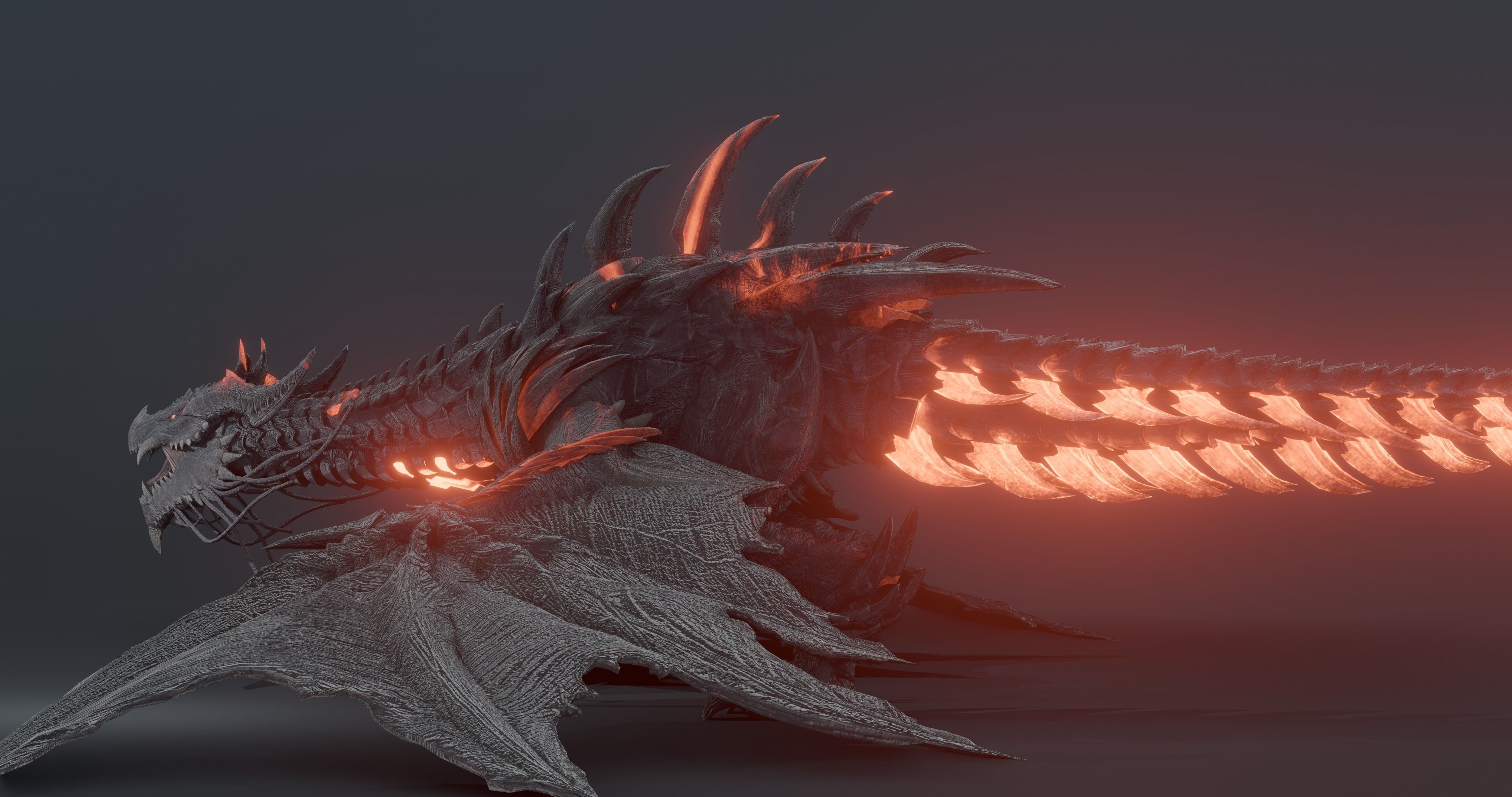Firestorm Dragon evo gen 2 - rigged Low-poly 3D model_14