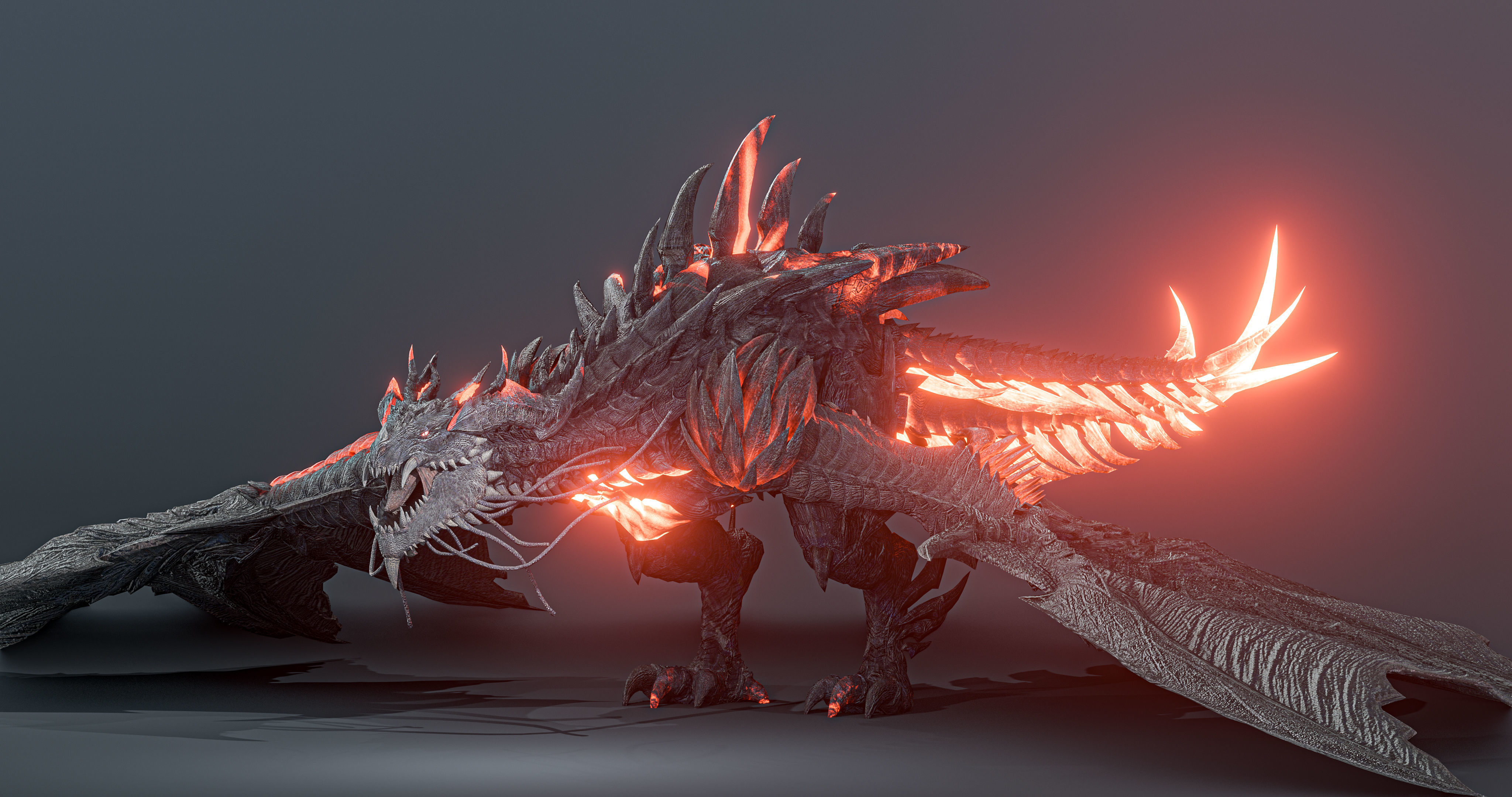 Firestorm Dragon evo gen 2 - rigged Low-poly 3D model_4