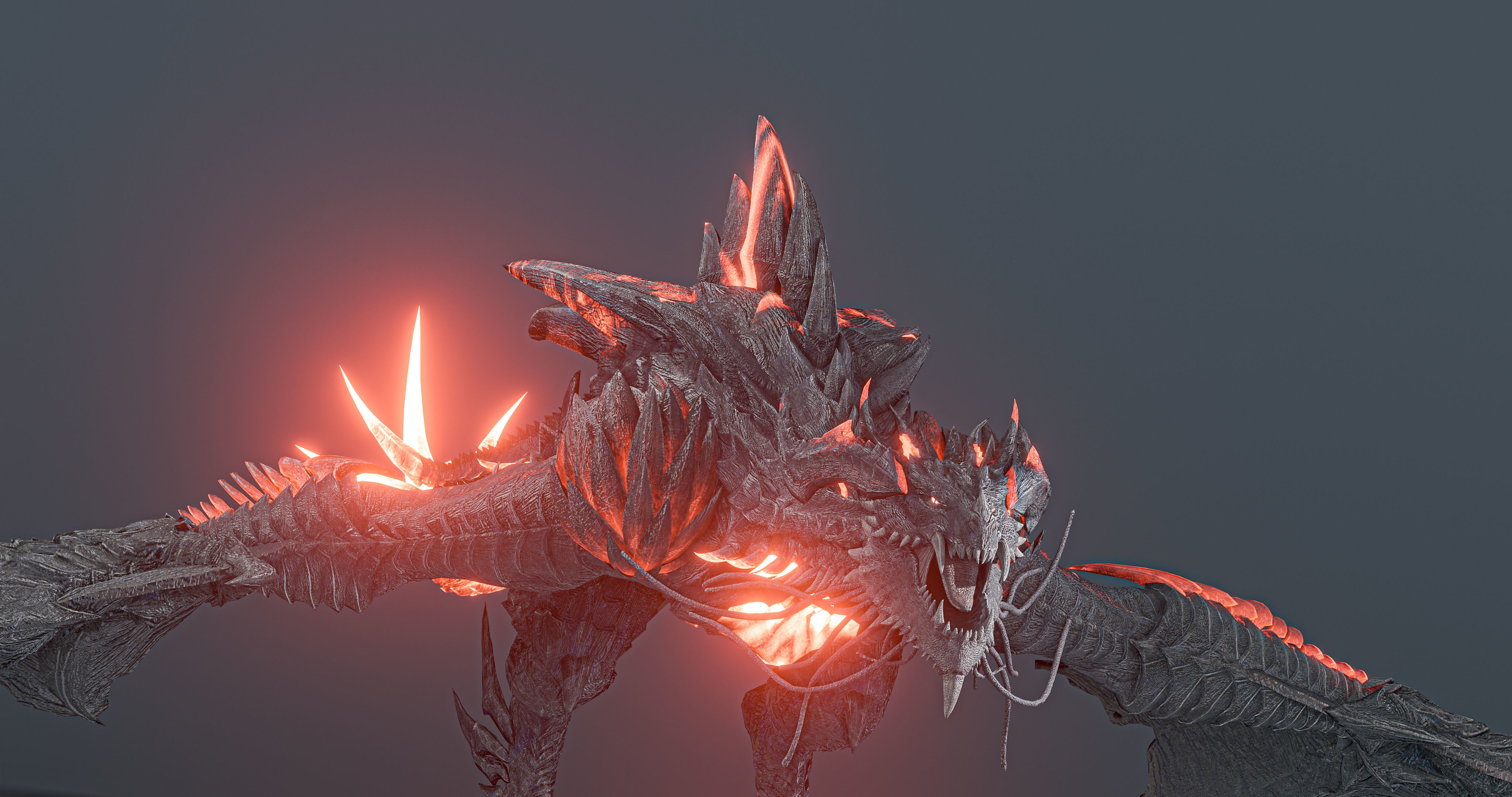Firestorm Dragon evo gen 2 - rigged Low-poly 3D model_30