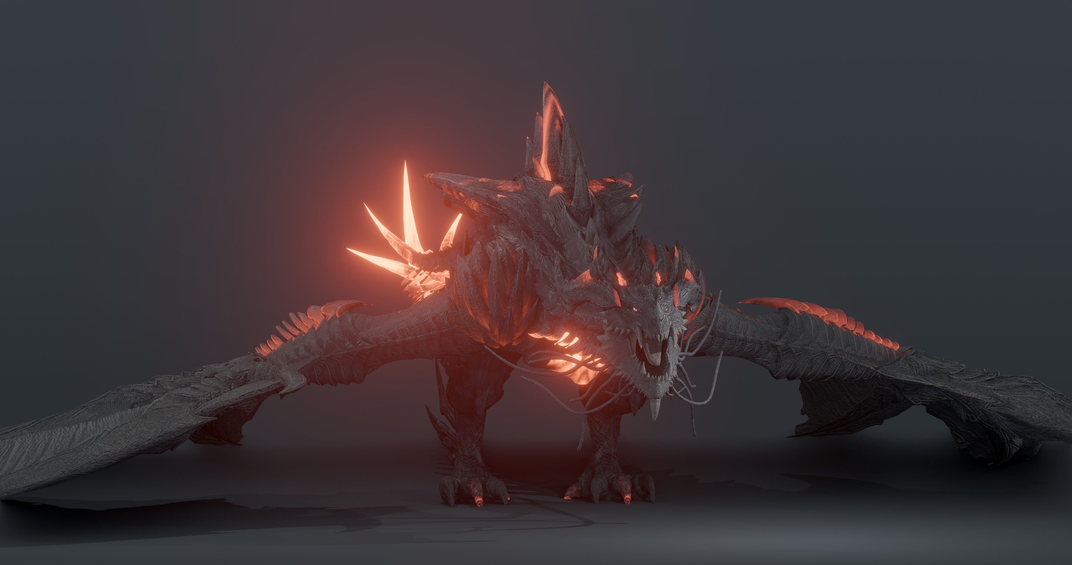 Firestorm Dragon evo gen 2 - rigged Low-poly 3D model_18
