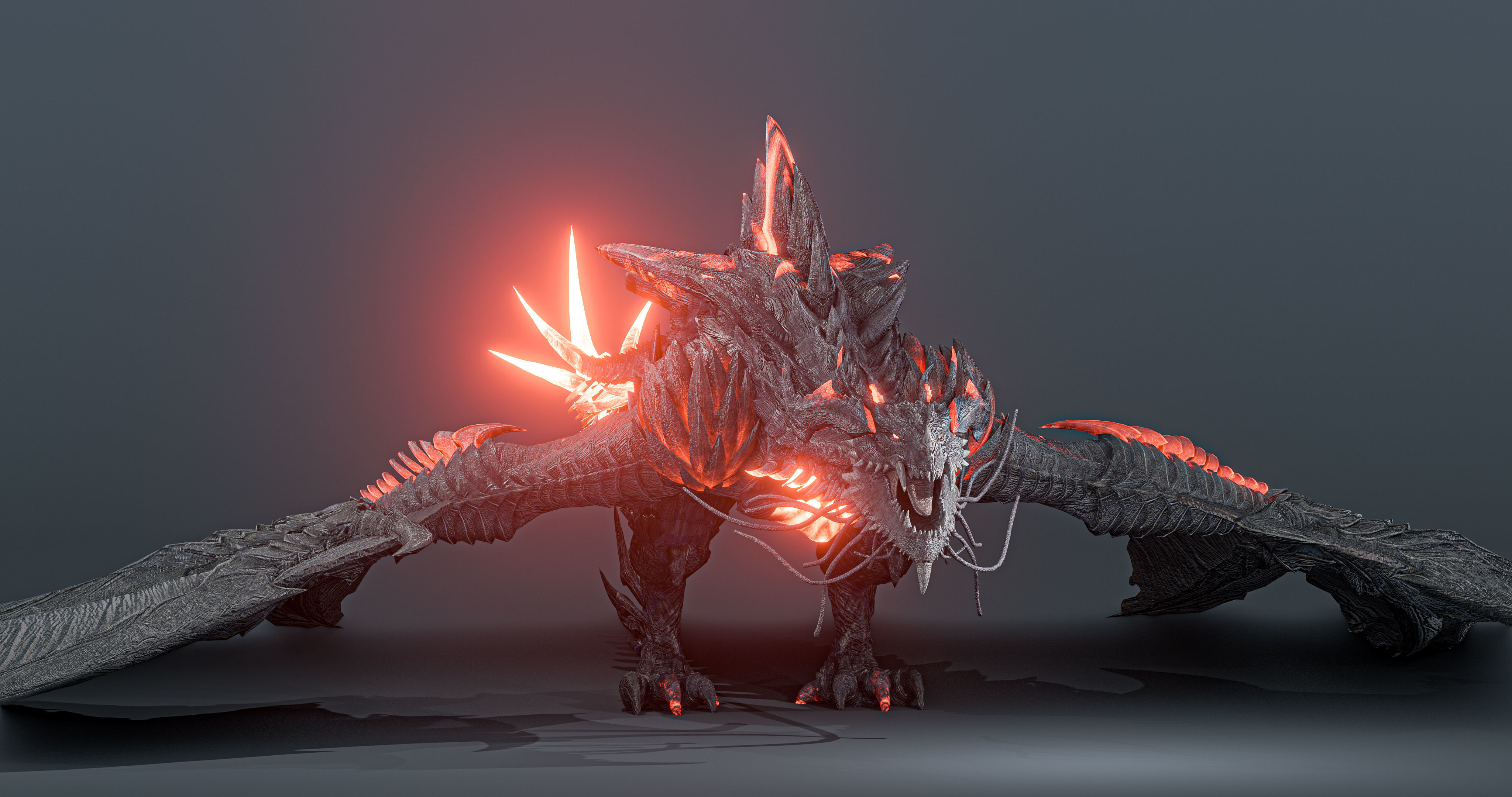 Firestorm Dragon evo gen 2 - rigged Low-poly 3D model_3