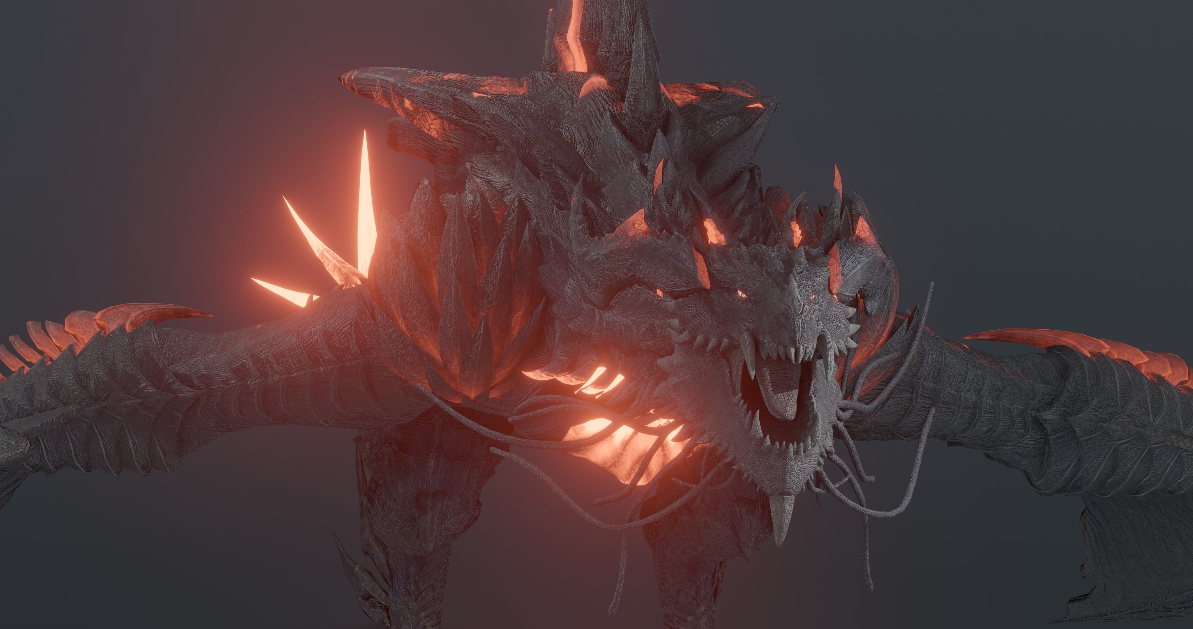 Firestorm Dragon evo gen 2 - rigged Low-poly 3D model_21