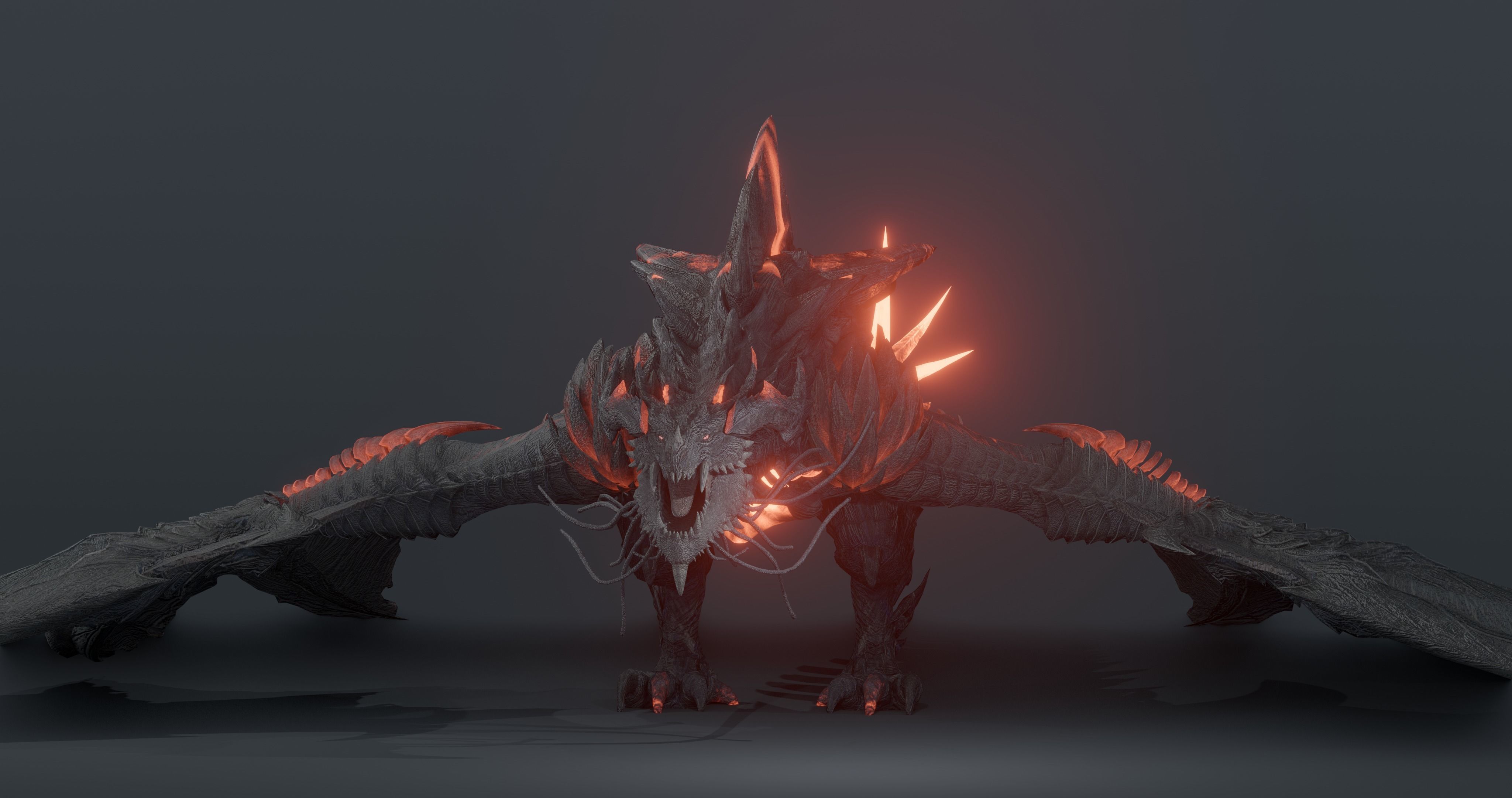 Firestorm Dragon evo gen 2 - rigged Low-poly 3D model_17