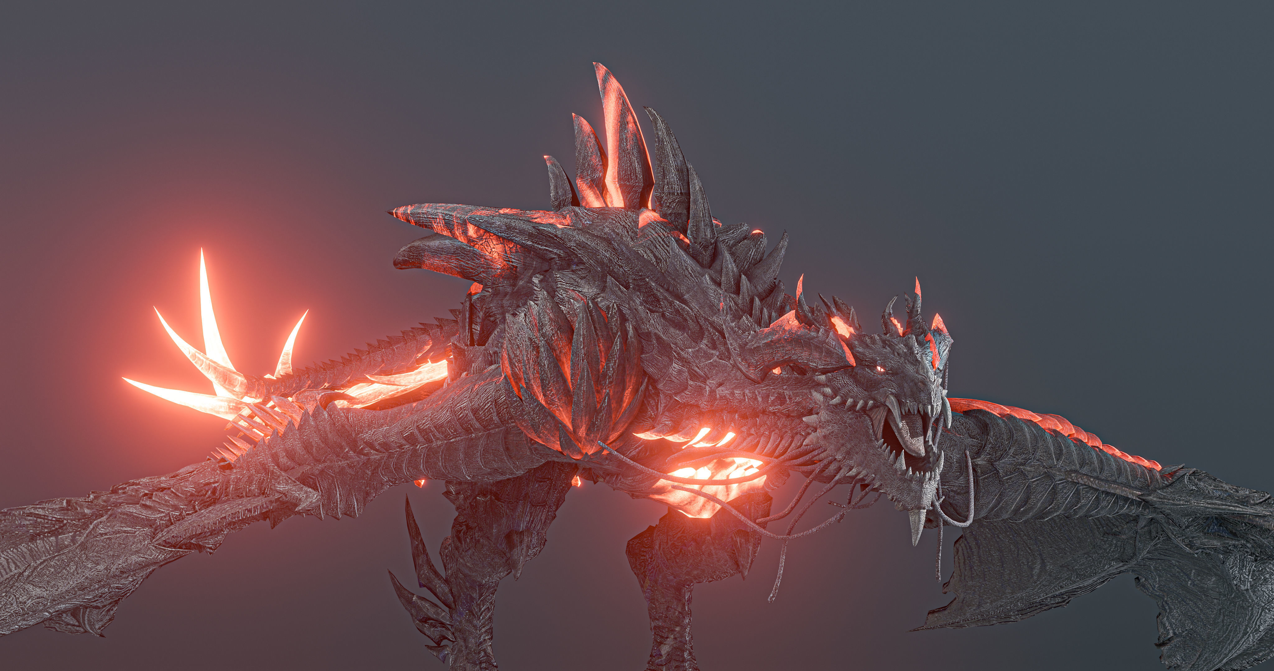 Firestorm Dragon evo gen 2 - rigged Low-poly 3D model_28