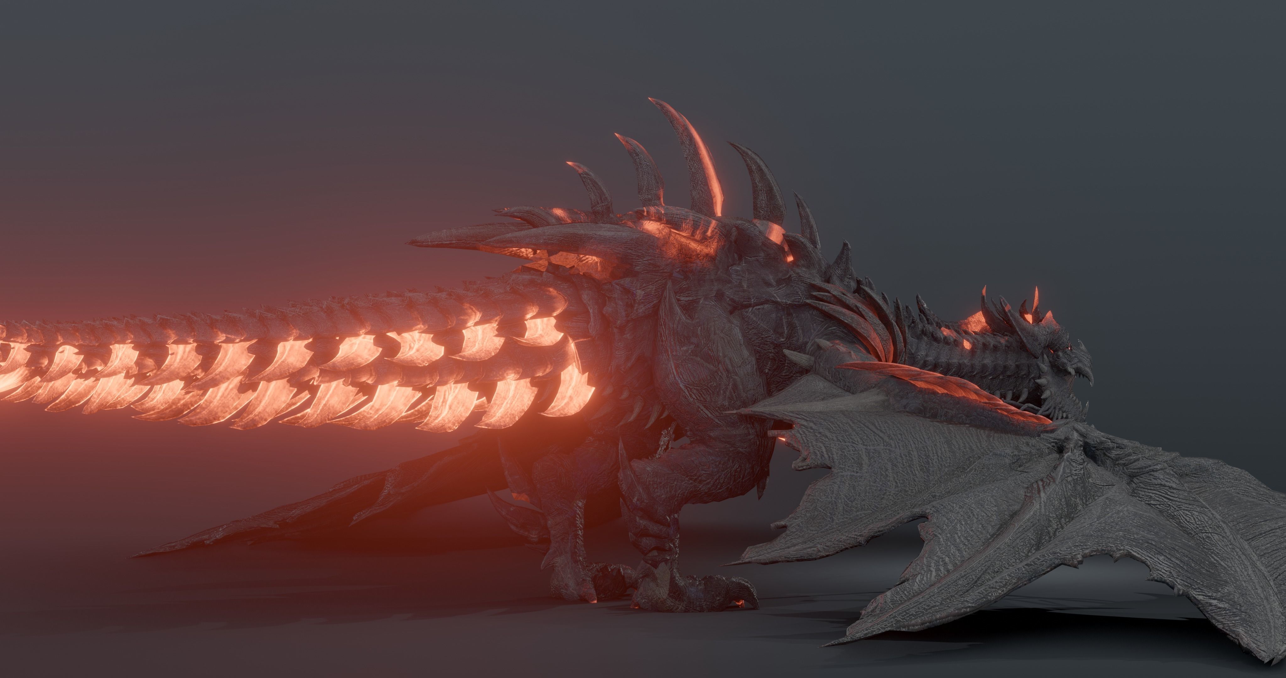 Firestorm Dragon evo gen 2 - rigged Low-poly 3D model_10