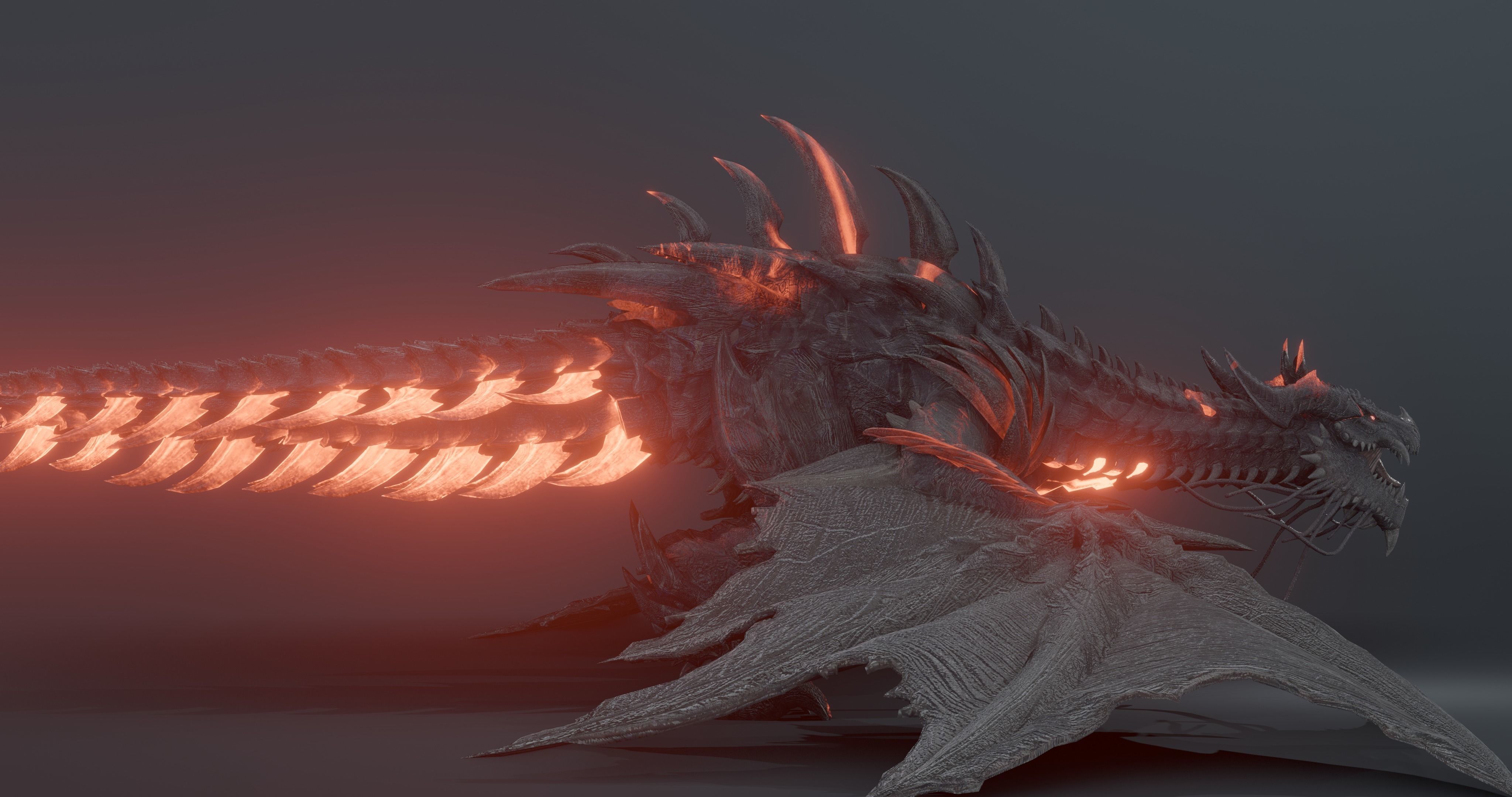 Firestorm Dragon evo gen 2 - rigged Low-poly 3D model_9