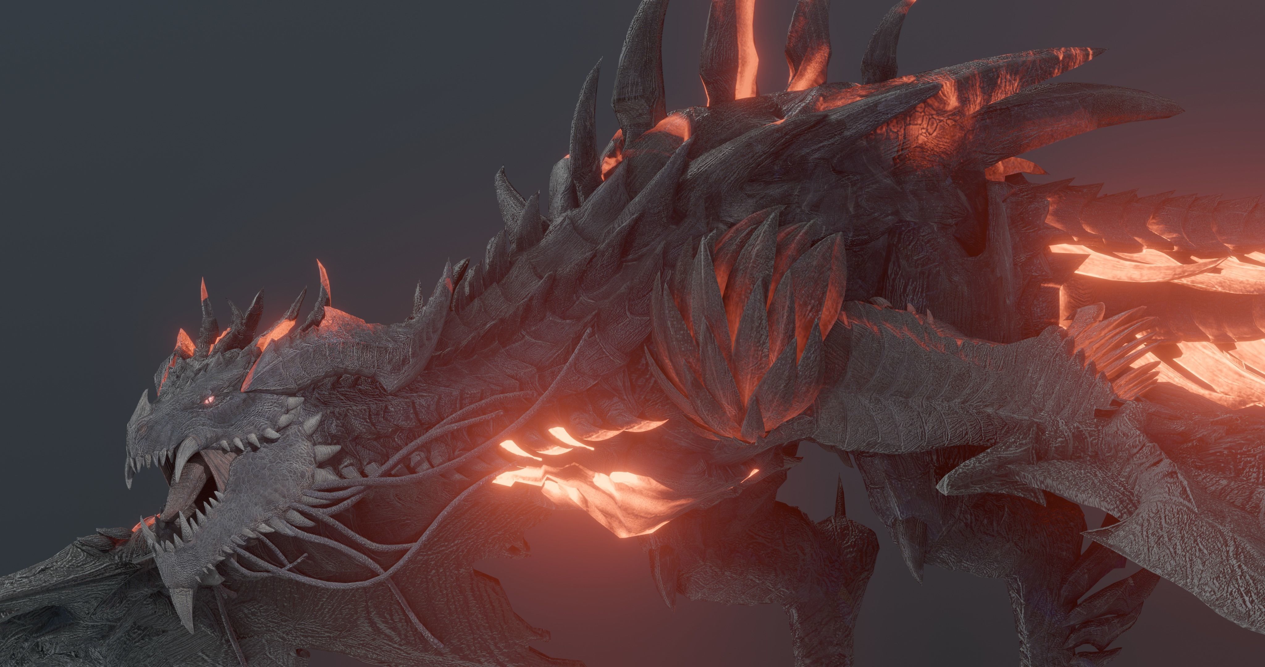 Firestorm Dragon evo gen 2 - rigged Low-poly 3D model_25