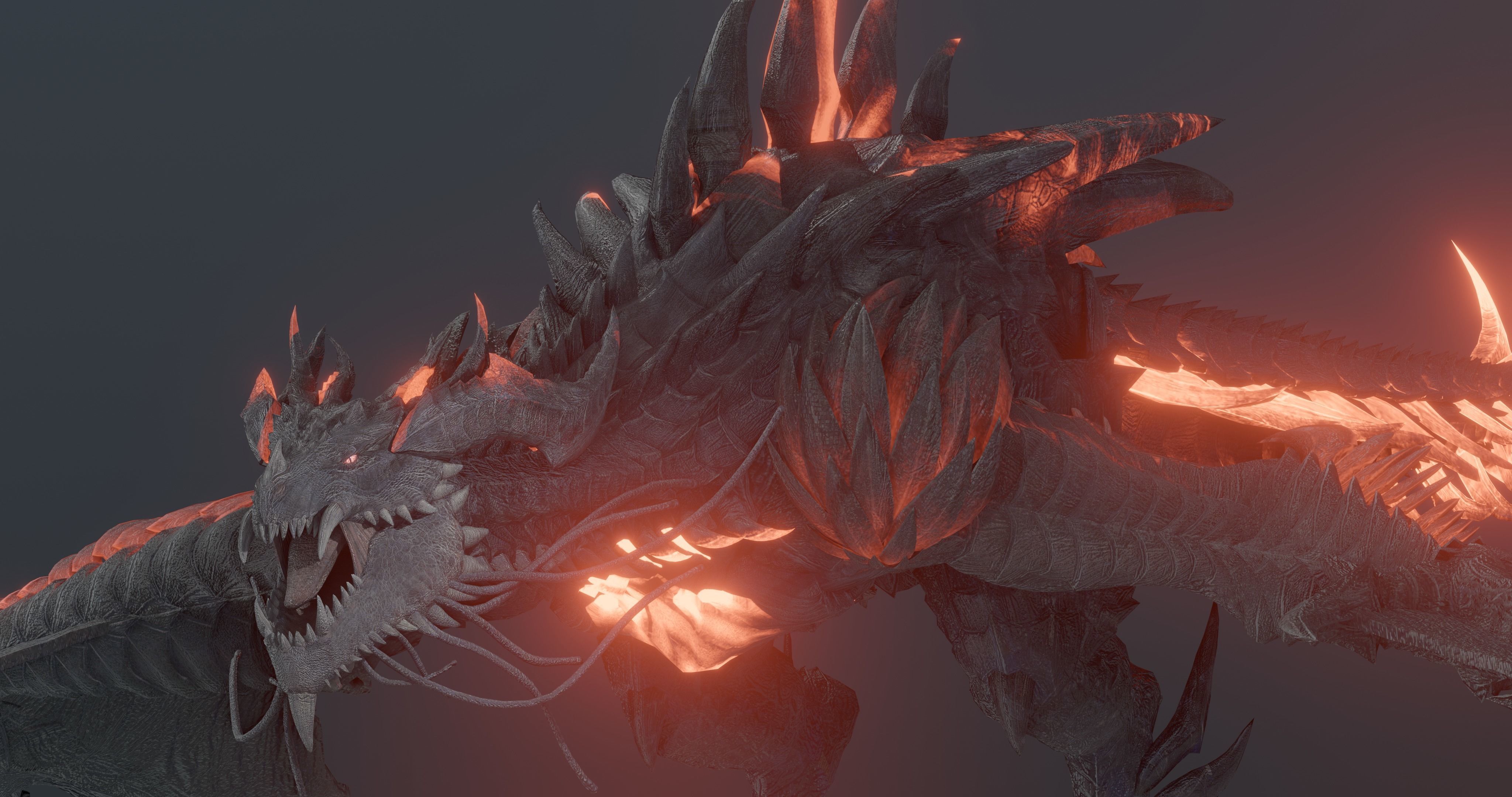 Firestorm Dragon evo gen 2 - rigged Low-poly 3D model_26