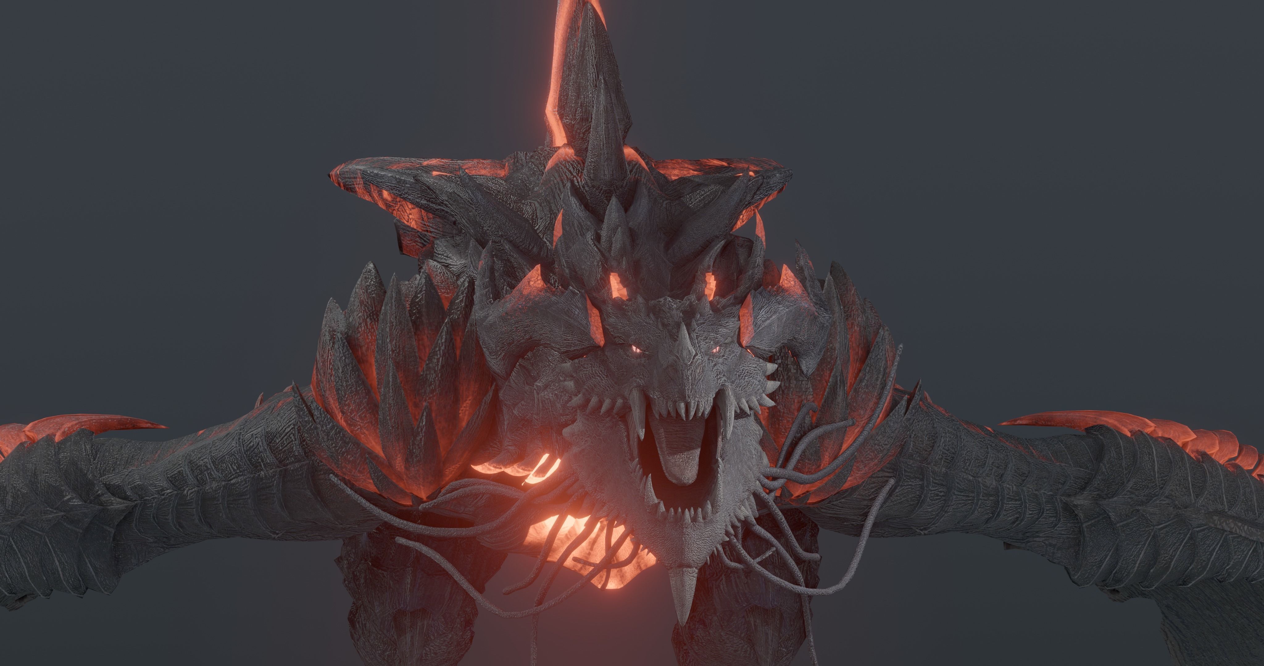 Firestorm Dragon evo gen 2 - rigged Low-poly 3D model_22