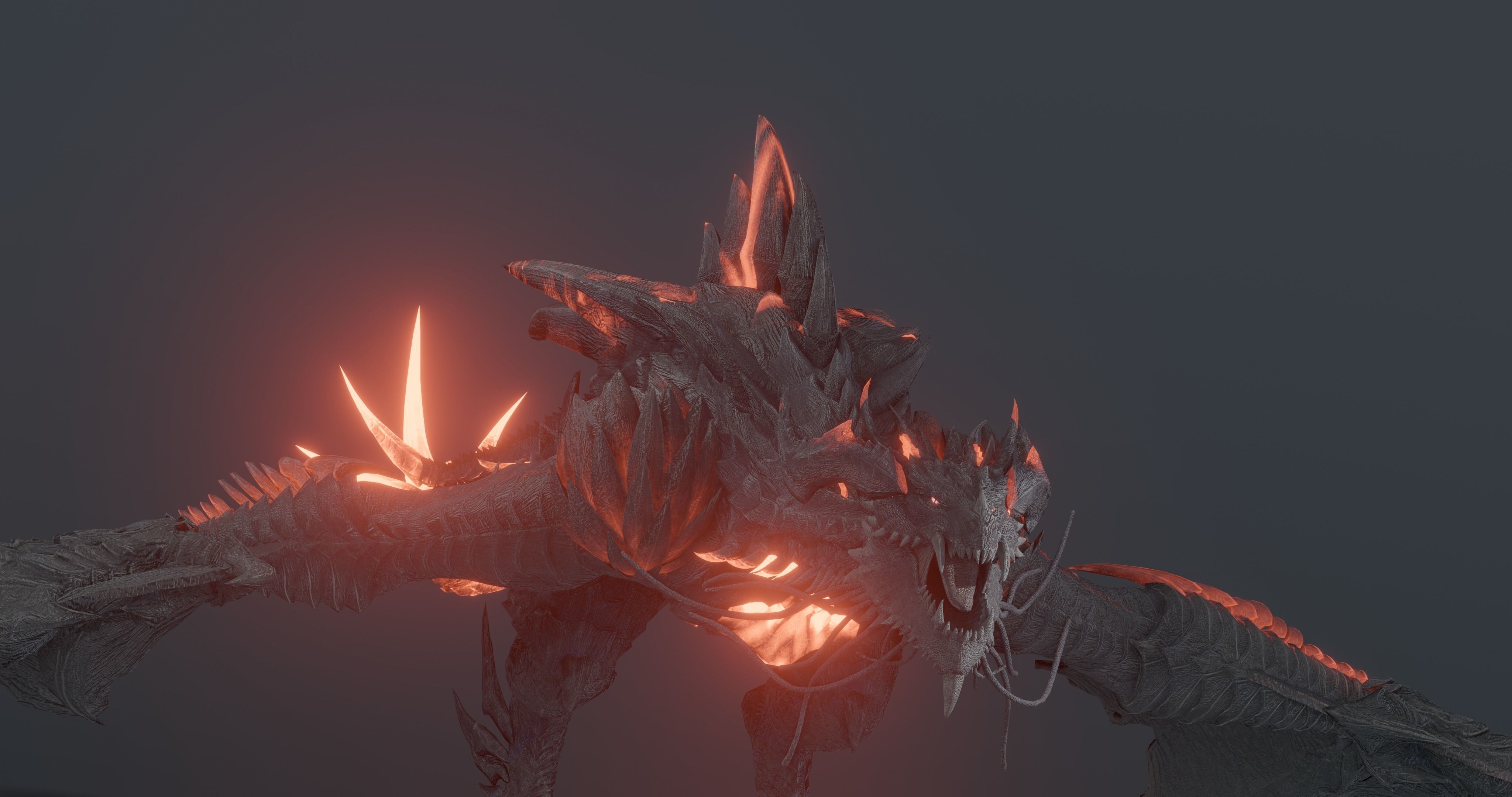 Firestorm Dragon evo gen 2 - rigged Low-poly 3D model_31