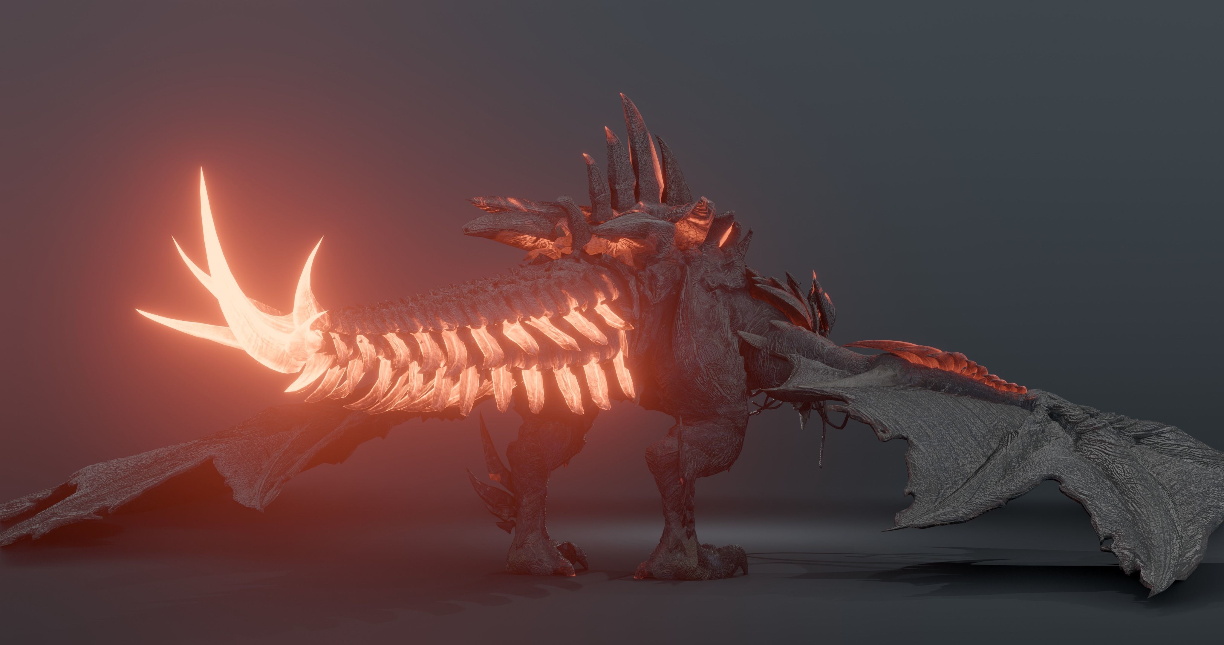 Firestorm Dragon evo gen 2 - rigged Low-poly 3D model_11