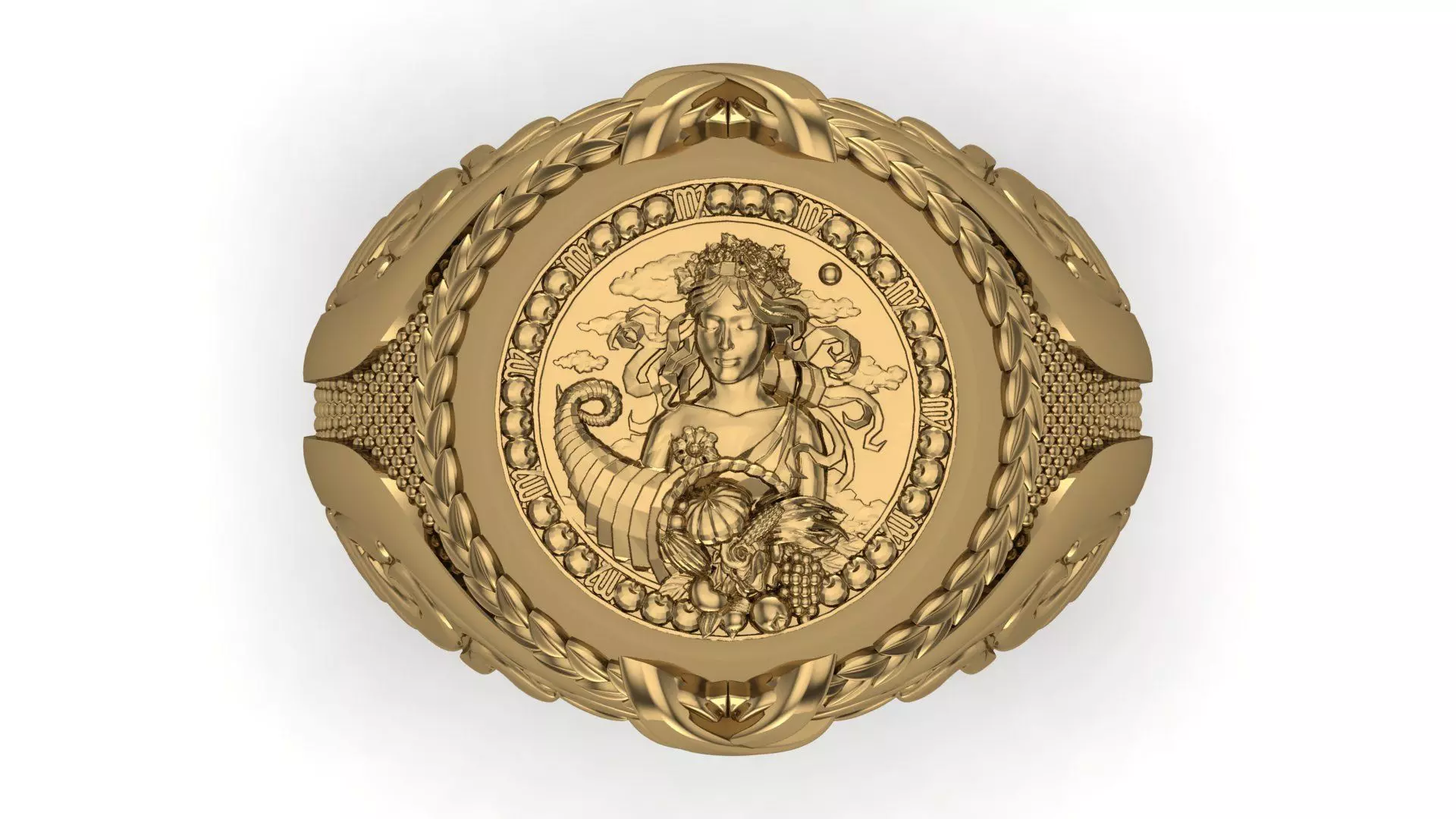 Virgo Zodiac Sign Ring 3D print model_0