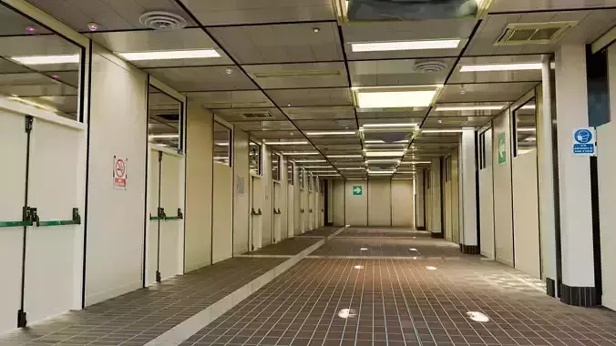 University-Office Hallway 3D model