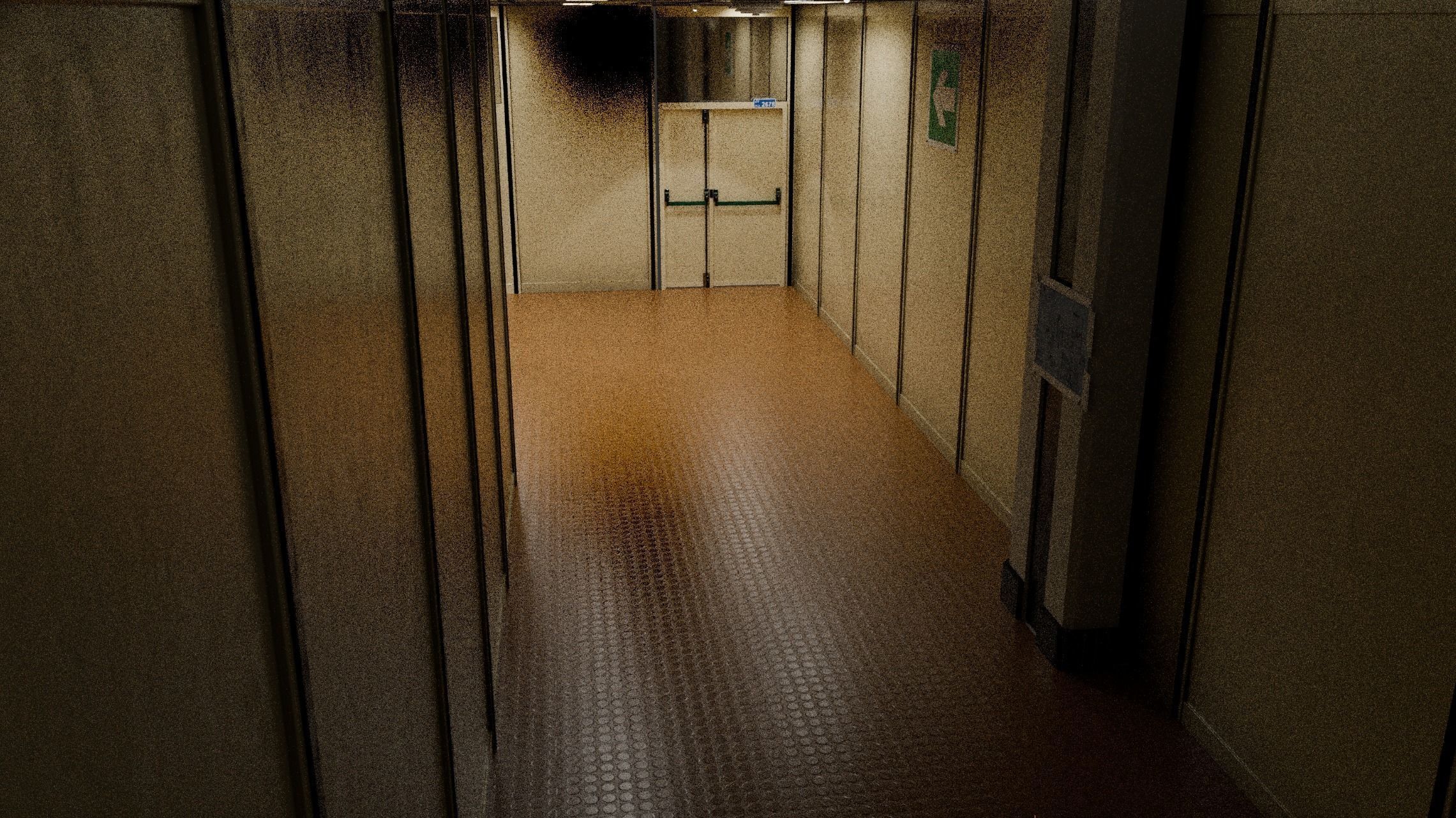 University-Office Hallway 3D model Low-poly 3D model_4