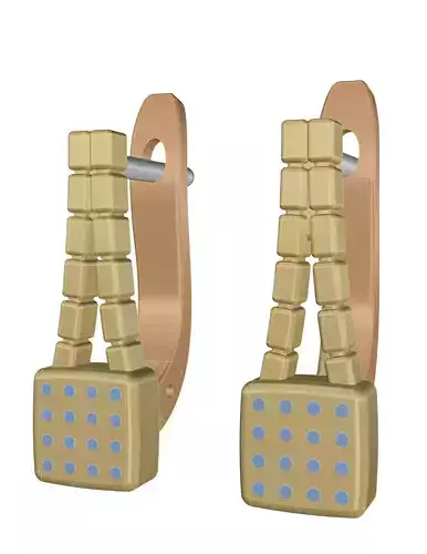 Fashion earrings 3d print model ready  3D print model