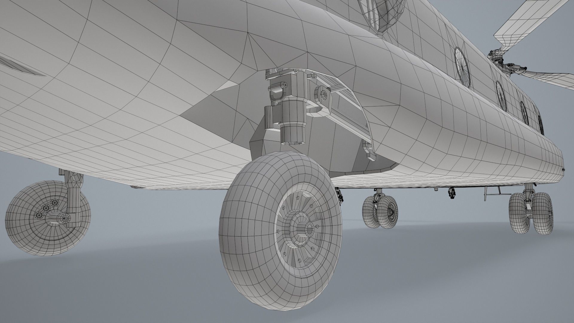  CH-47D Chinook Spanish Army Static Low-poly 3D model_33