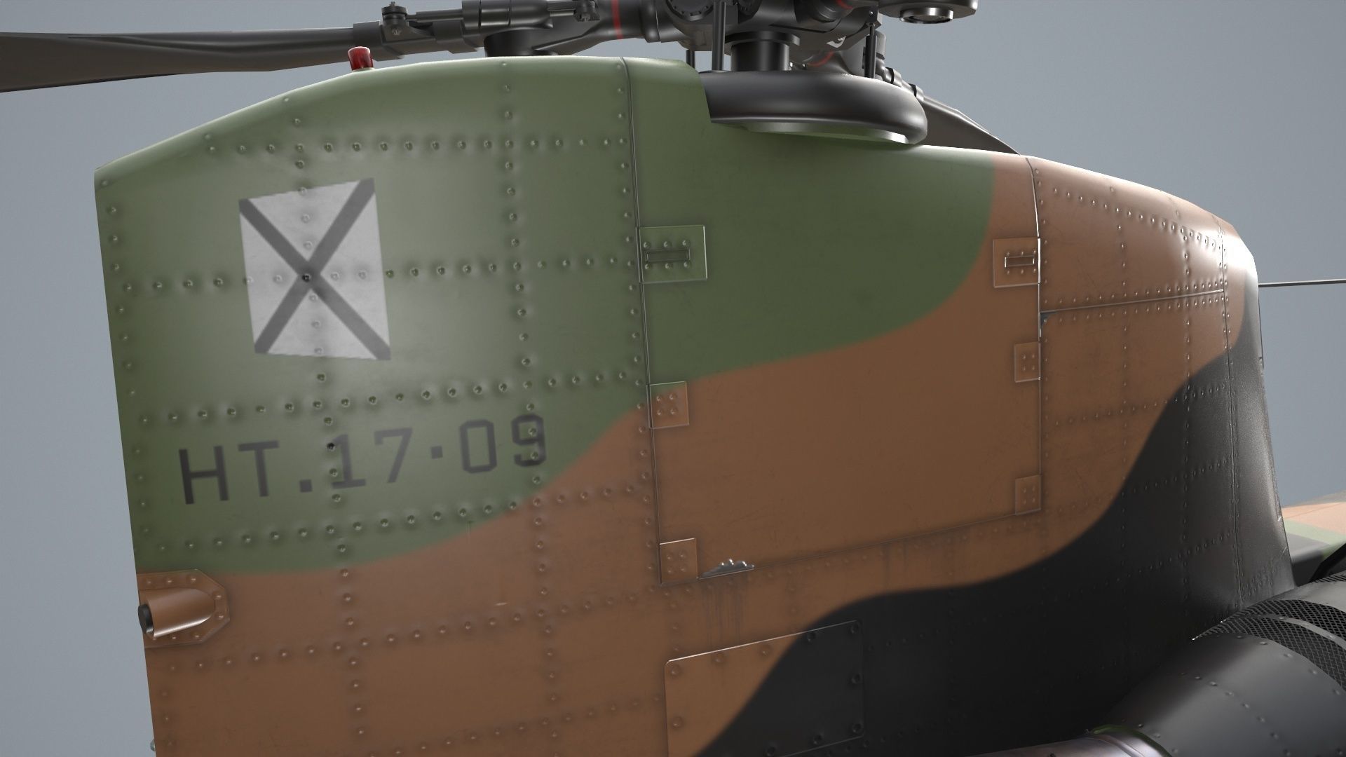  CH-47D Chinook Spanish Army Static Low-poly 3D model_11