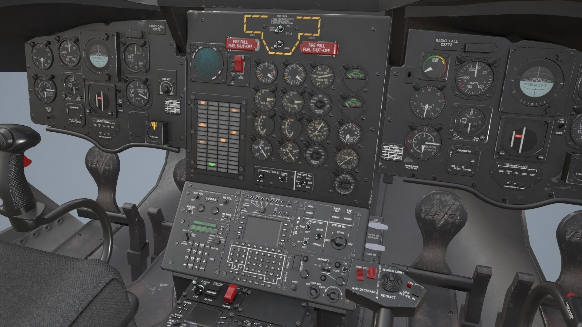  CH-47D Chinook Spanish Army Static Low-poly 3D model_23